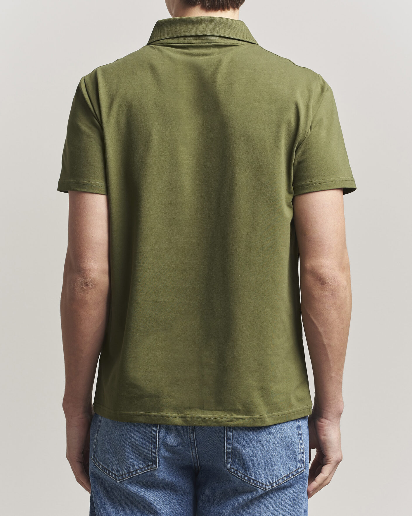Herren | Poloshirts | Filippa K | Soft Lycra Polo T-Shirt Laurel Green