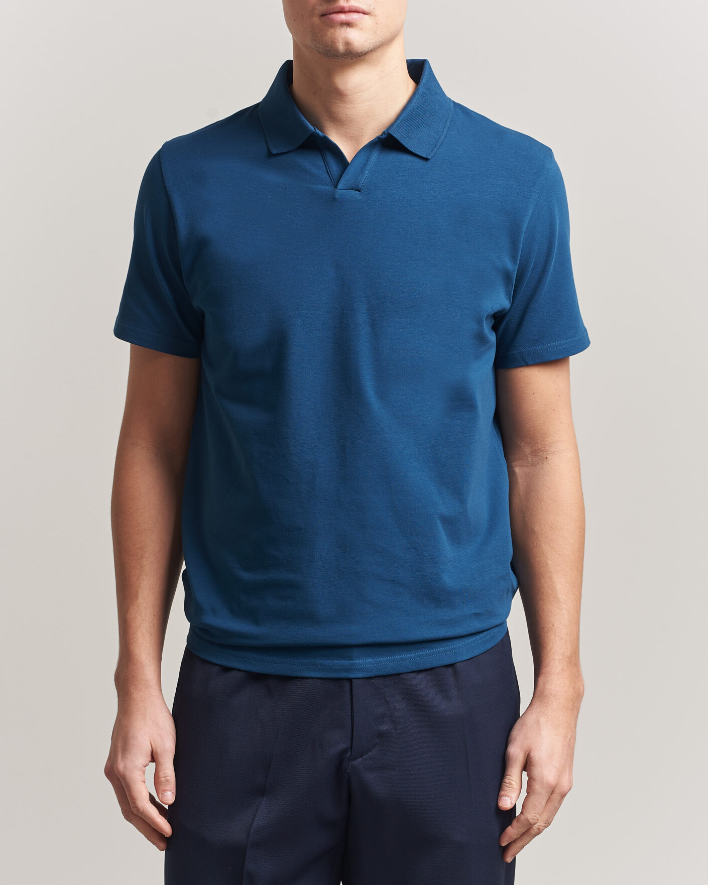 Herren | Poloshirts | Filippa K | Soft Lycra Polo T-Shirt Night Teal