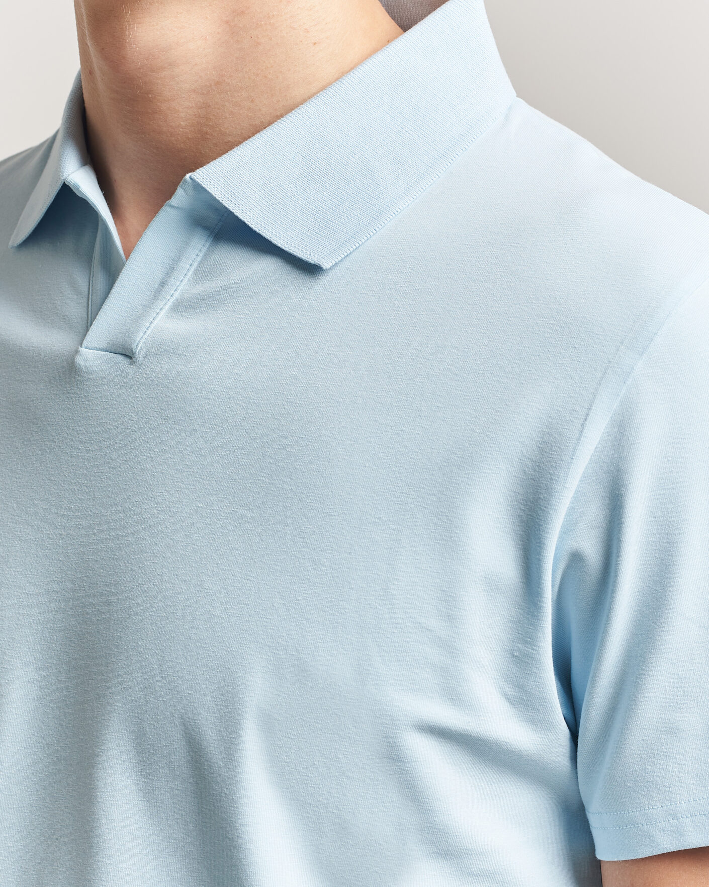 Herren | Poloshirts | Filippa K | Soft Lycra Polo T-Shirt Frost Blue
