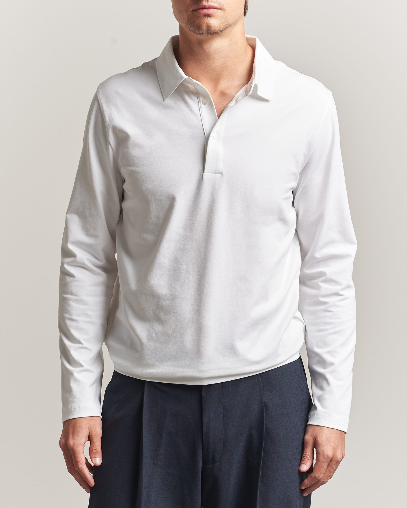 Herren | Poloshirts | Filippa K | Luke Stretch Polo Shirt White