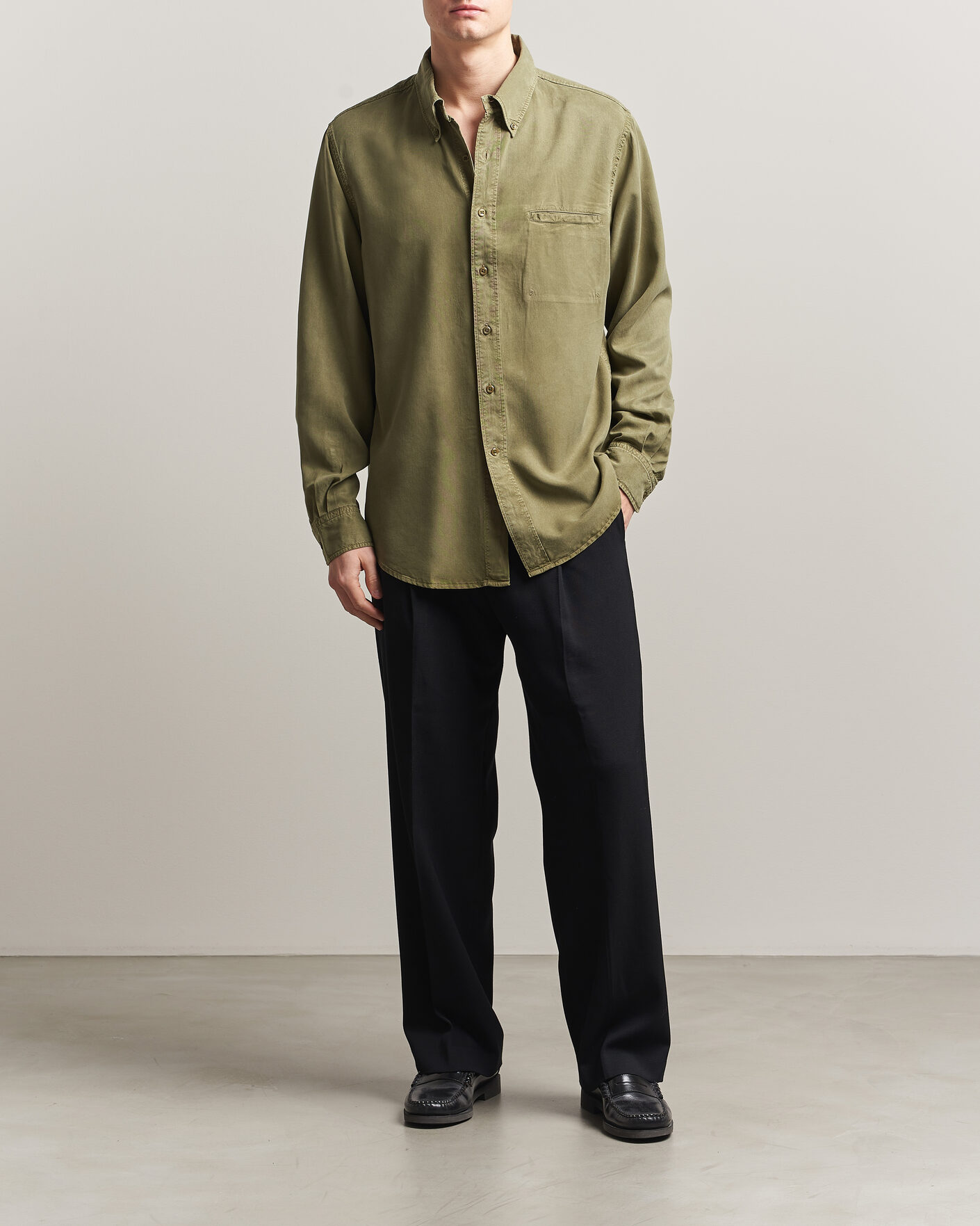 Herren | Hemden | Filippa K | Zack Lyocell Shirt Laurel Green