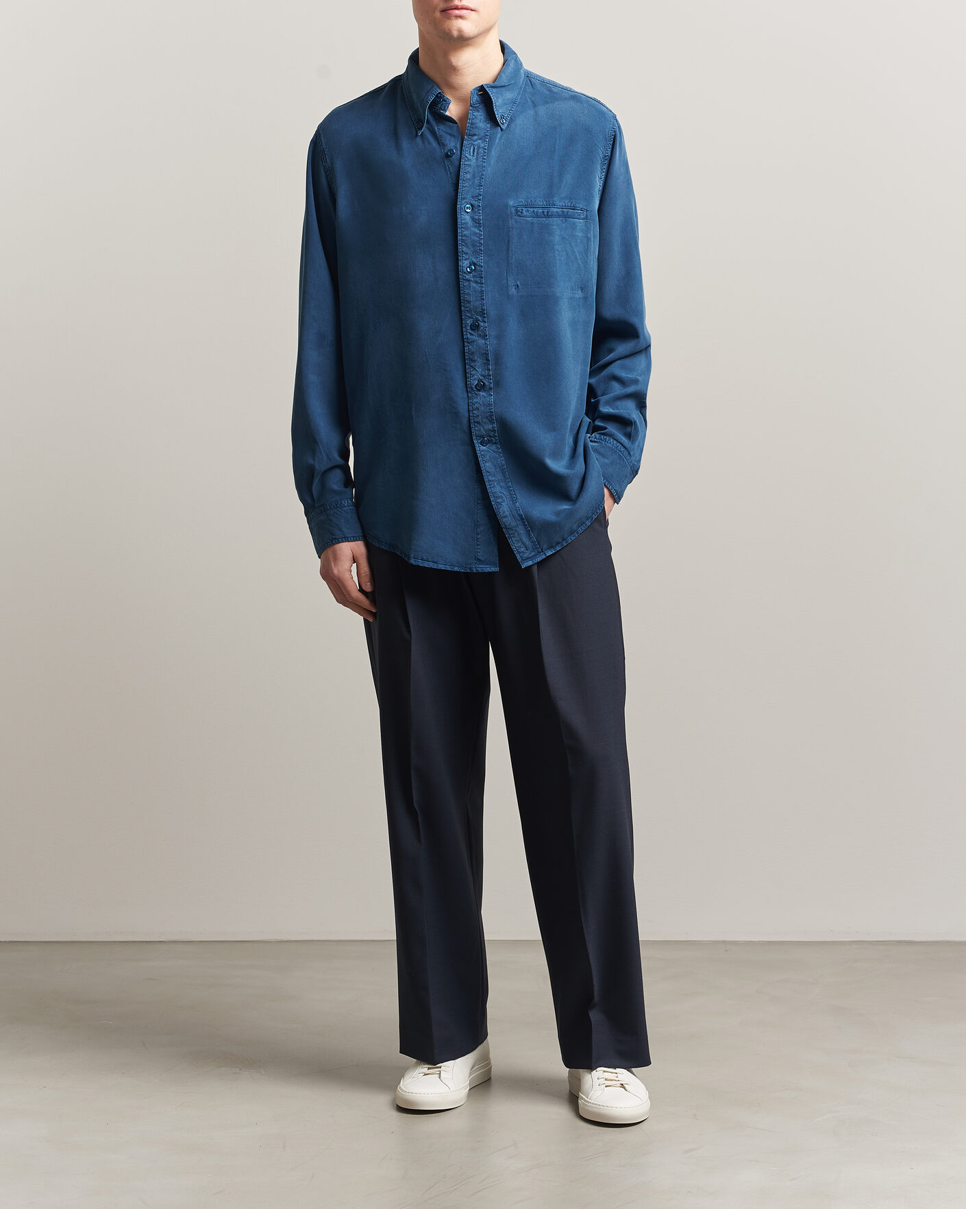 Herren | Hemden | Filippa K | Zack Lyocell Shirt Night Teal