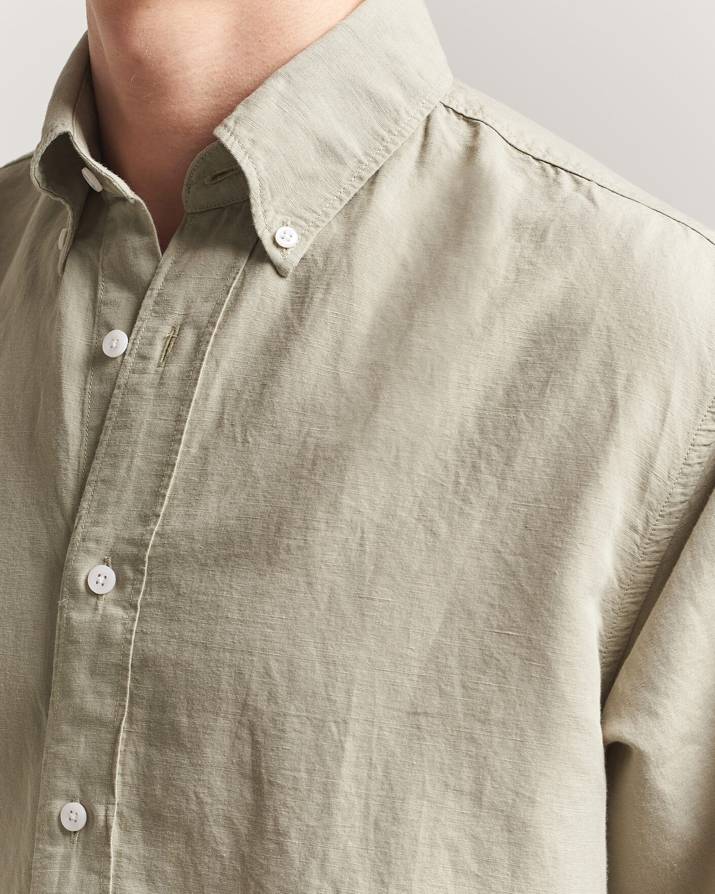 Herren | Hemden | Filippa K | Relaxed Cotton/Linen Shirt Light Green
