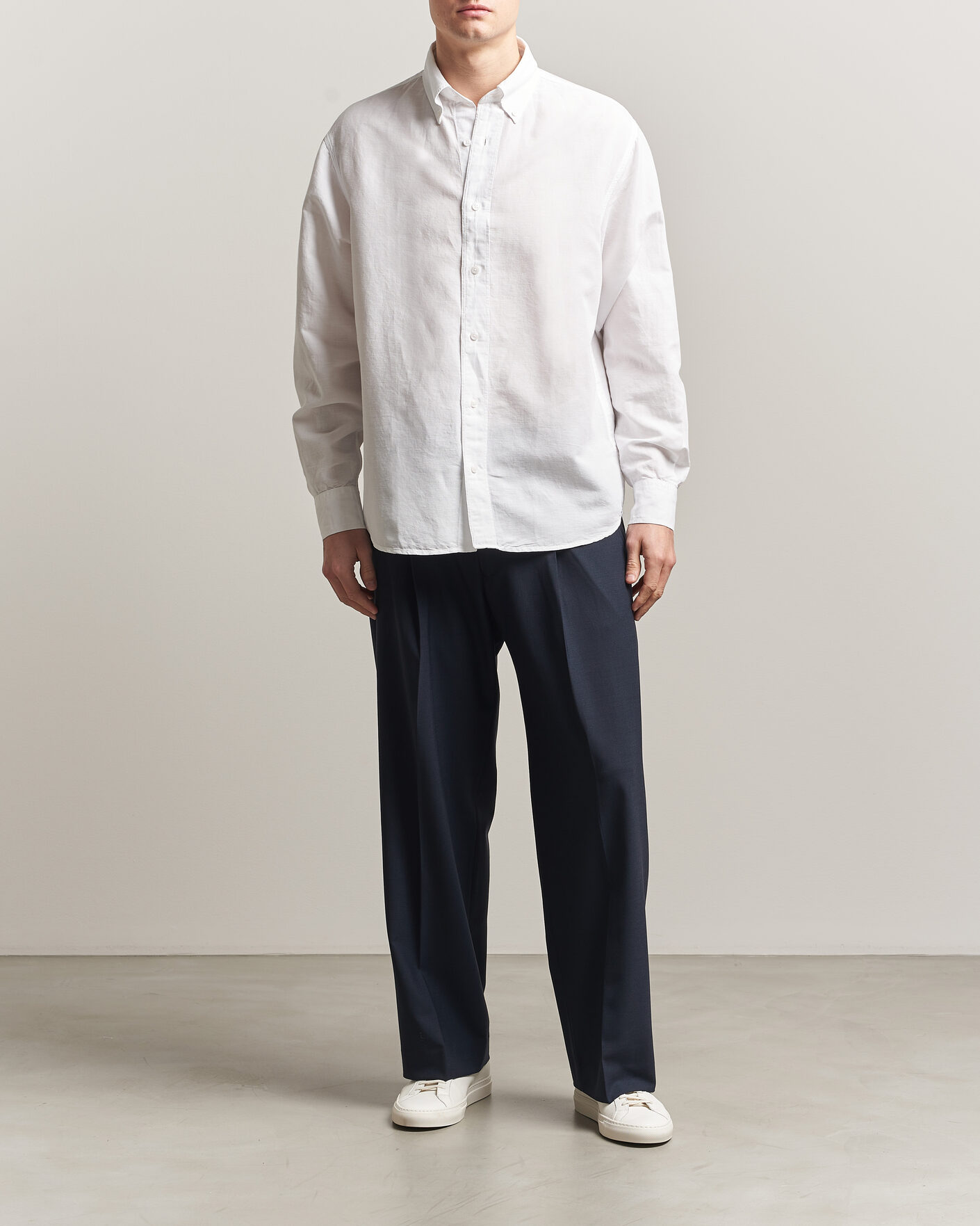 Herren | Hemden | Filippa K | Relaxed Cotton/Linen Shirt White