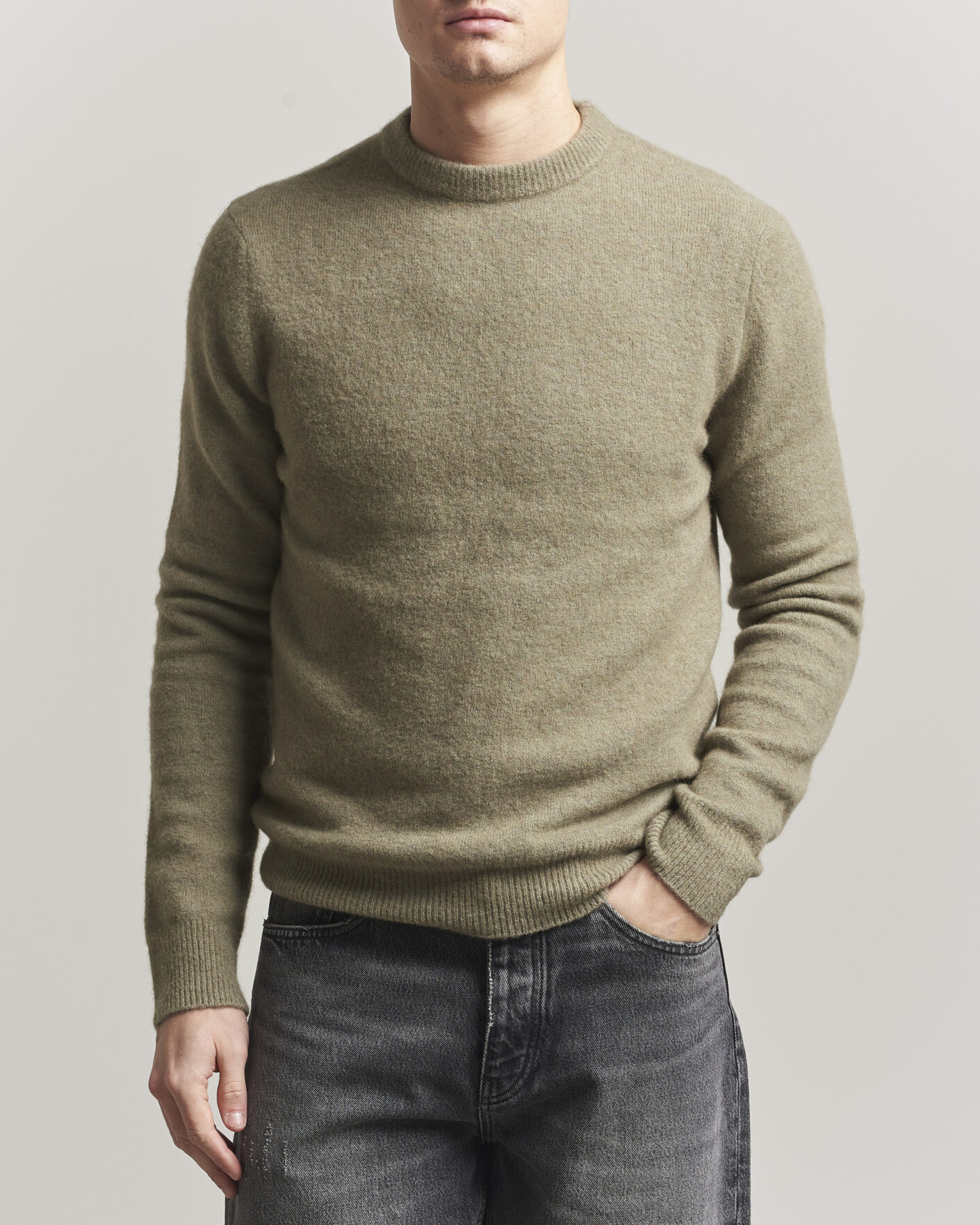 Herren | Pullover | Filippa K | Yak Knitted Sweater Light Green