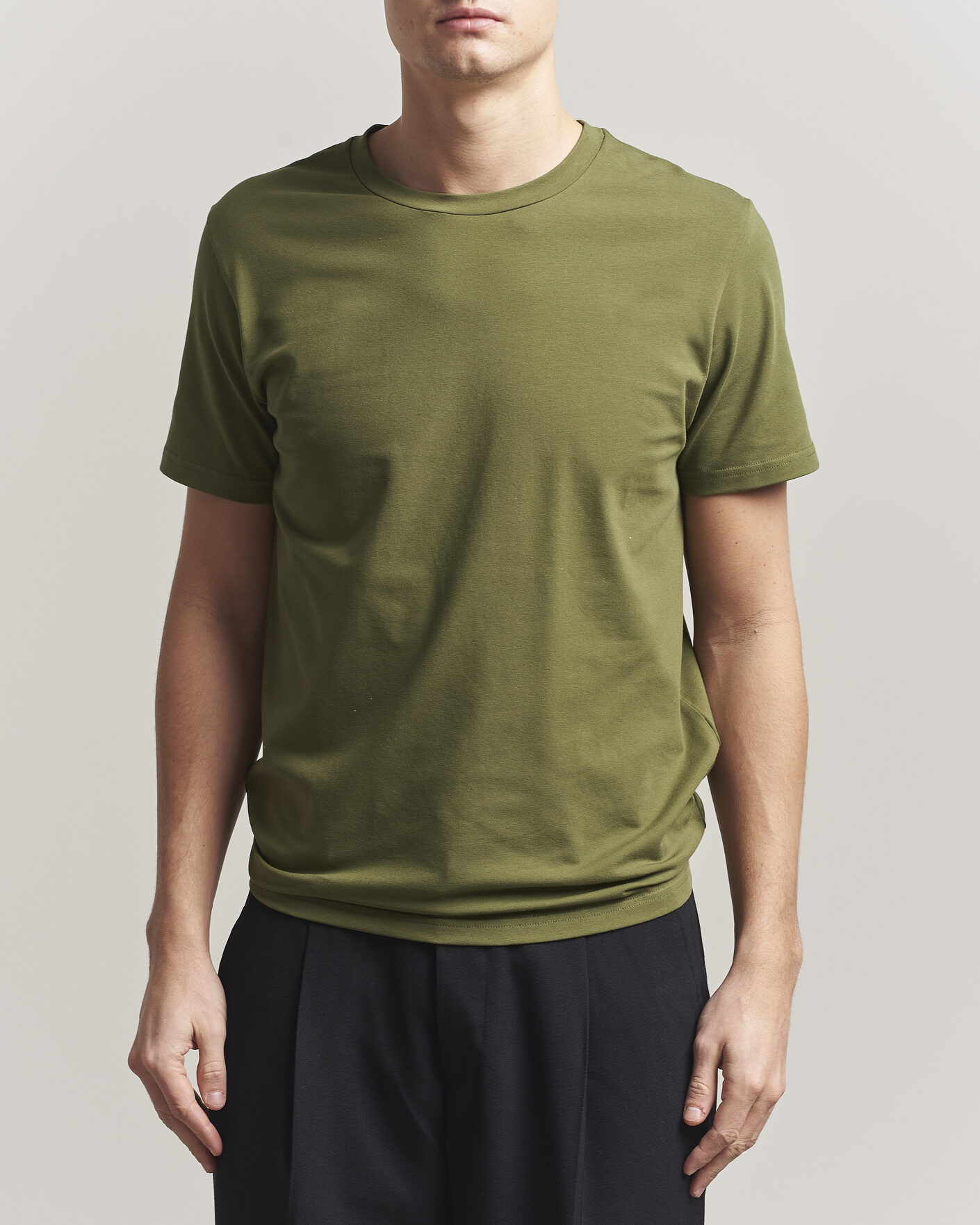 Herren | T-Shirts | Filippa K | Soft Lycra T-Shirt Laurel Green
