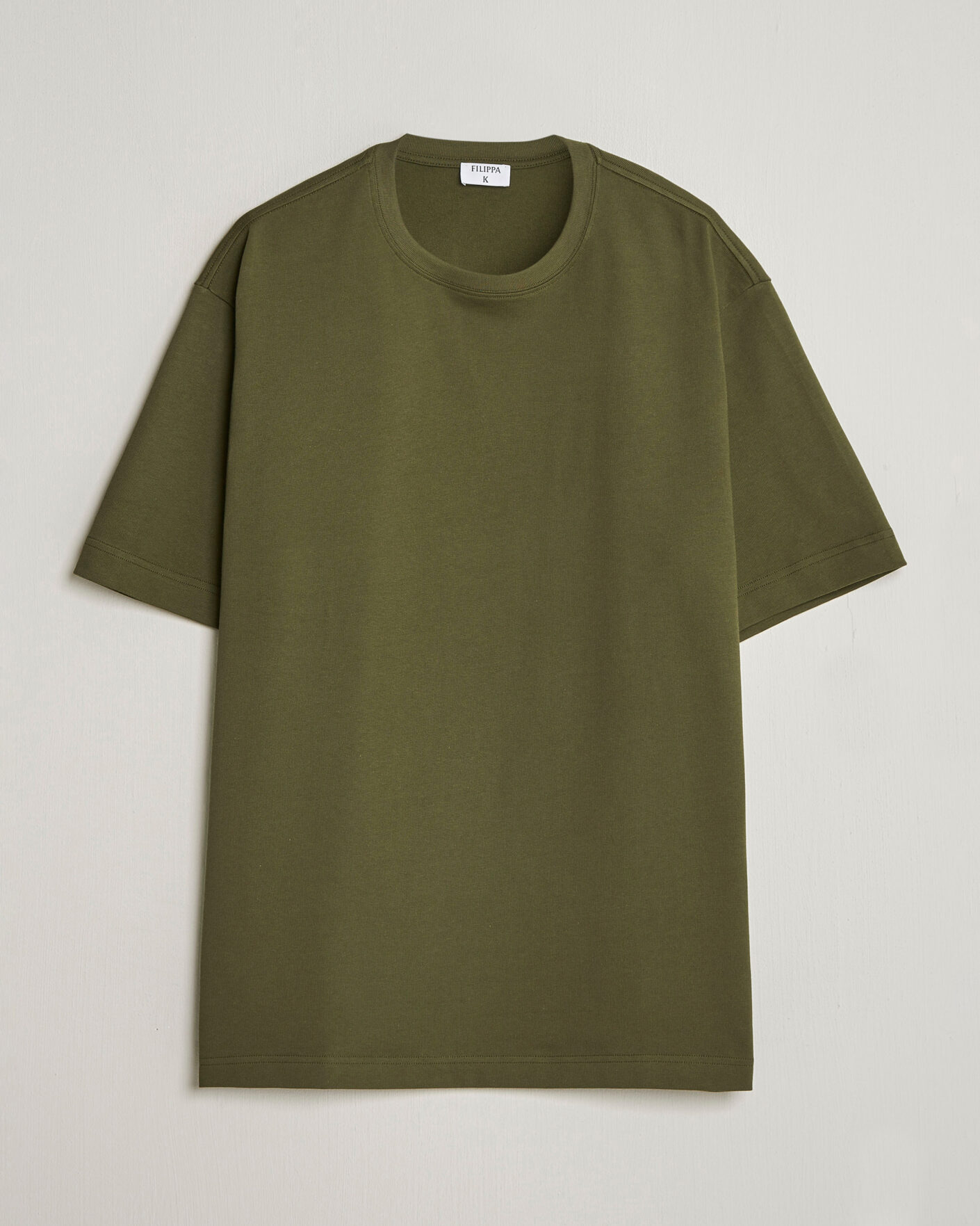 Herren | T-Shirts | Filippa K | Heavy Cotton Crew Neck T-Shirt Midnight Green