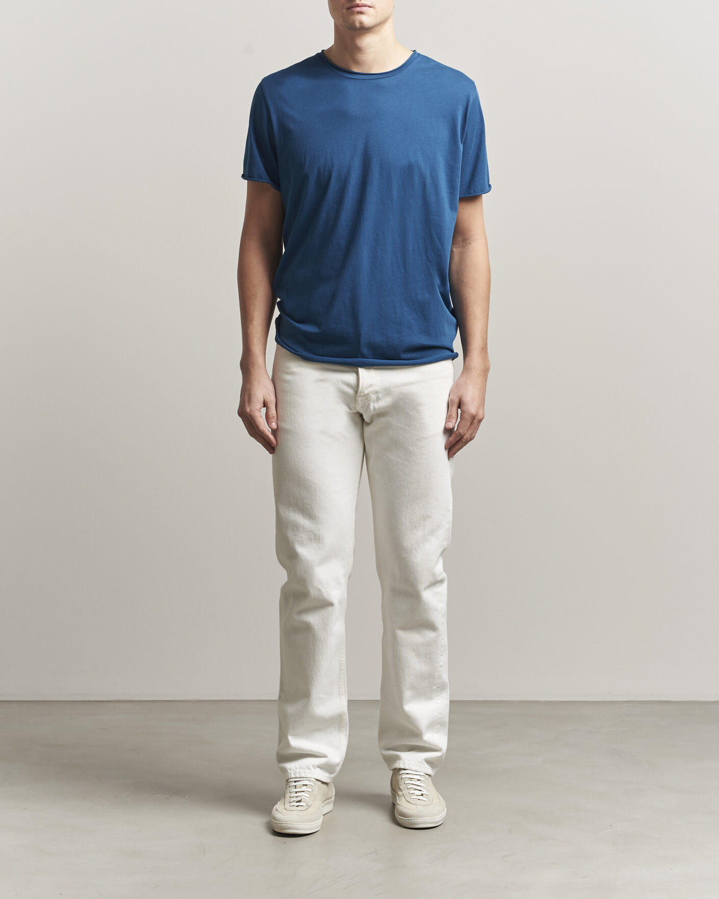 Herren | T-Shirts | Filippa K | Roll Neck Crew Neck T-Shirt Night Teal