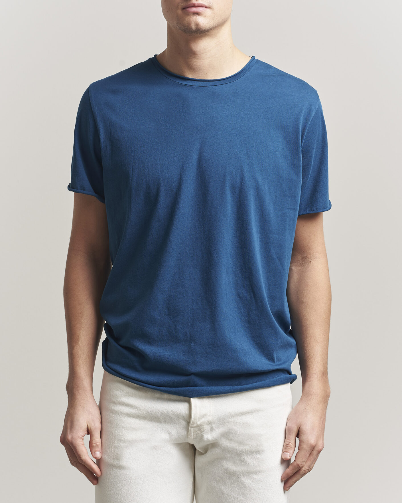 Herren | T-Shirts | Filippa K | Roll Neck Crew Neck T-Shirt Night Teal