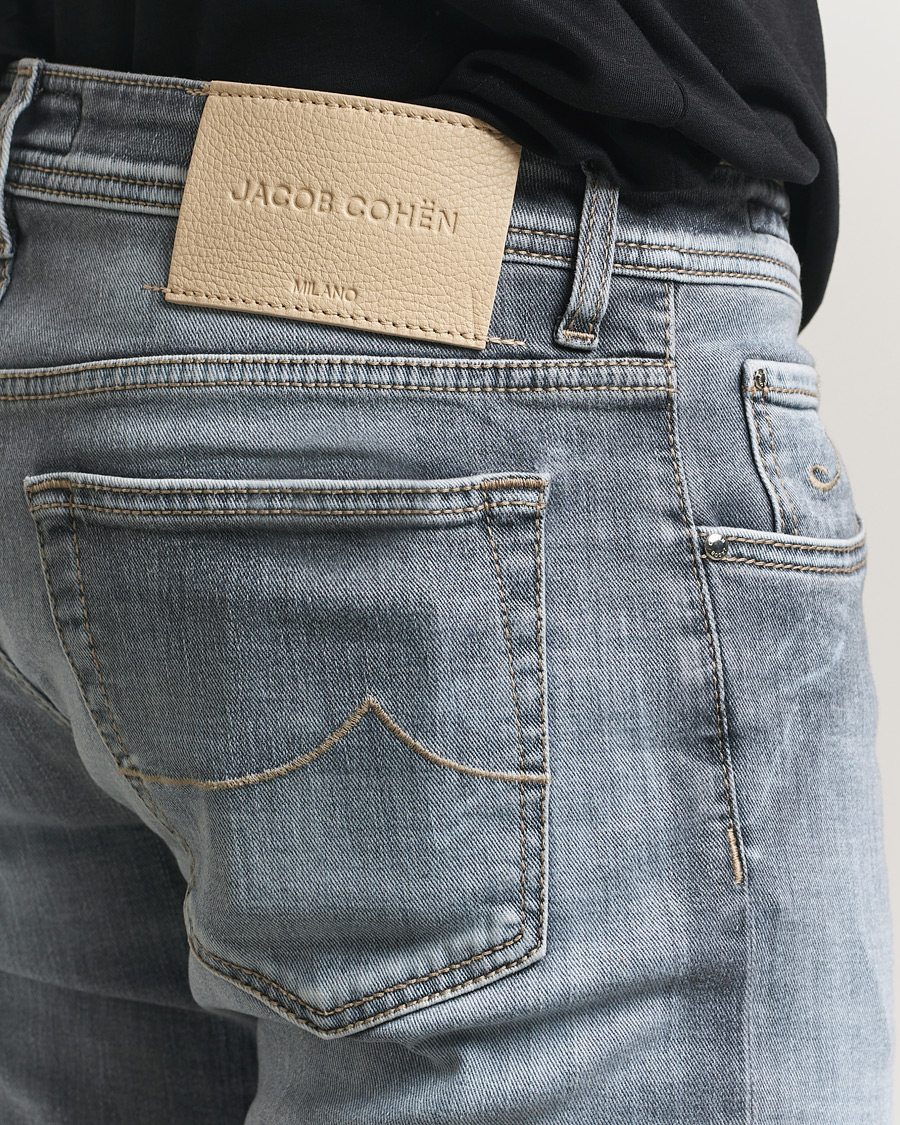 Herren | Hosen | Jacob Cohën | Bard Slim Fit Stretch Jeans Light Grey