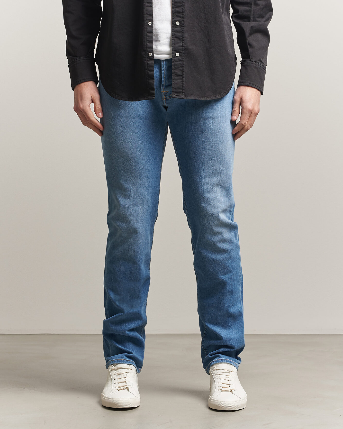 Herren | Jeans | Jacob Cohën | Bard Slim Fit Stretch Jeans Super Light Blue
