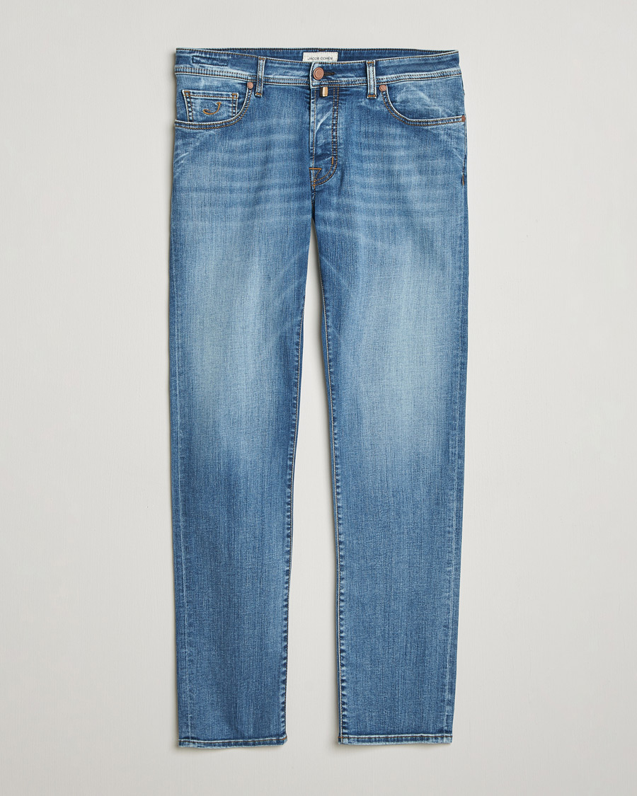 Herren | Jeans | Jacob Cohën | Bard Slim Fit Stretch Jeans Light Blue