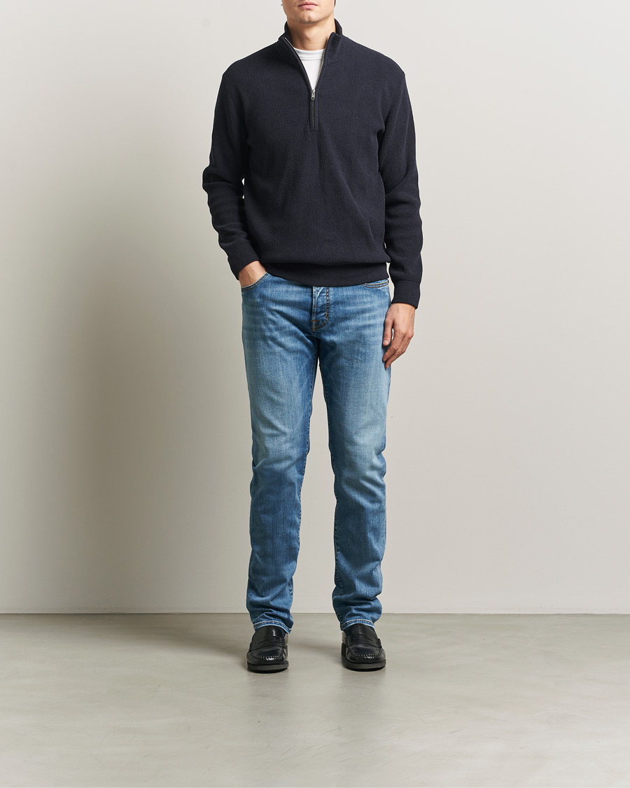 Herren | Jeans | Jacob Cohën | Bard Slim Fit Stretch Jeans Light Blue