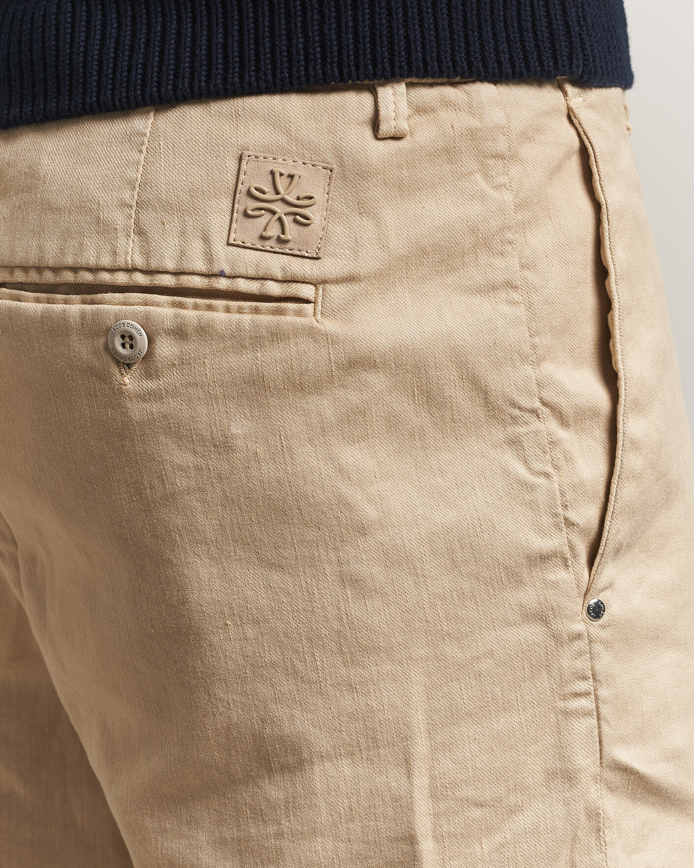 Herren | Shorts | Jacob Cohën | George Stretch Linen Shorts Beige
