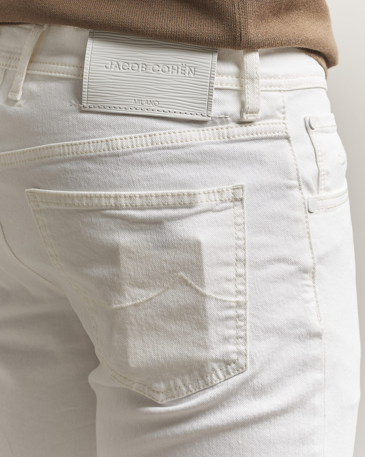 Herren | Shorts | Jacob Cohën | Nicolas Bull Stretch Denim Shorts White