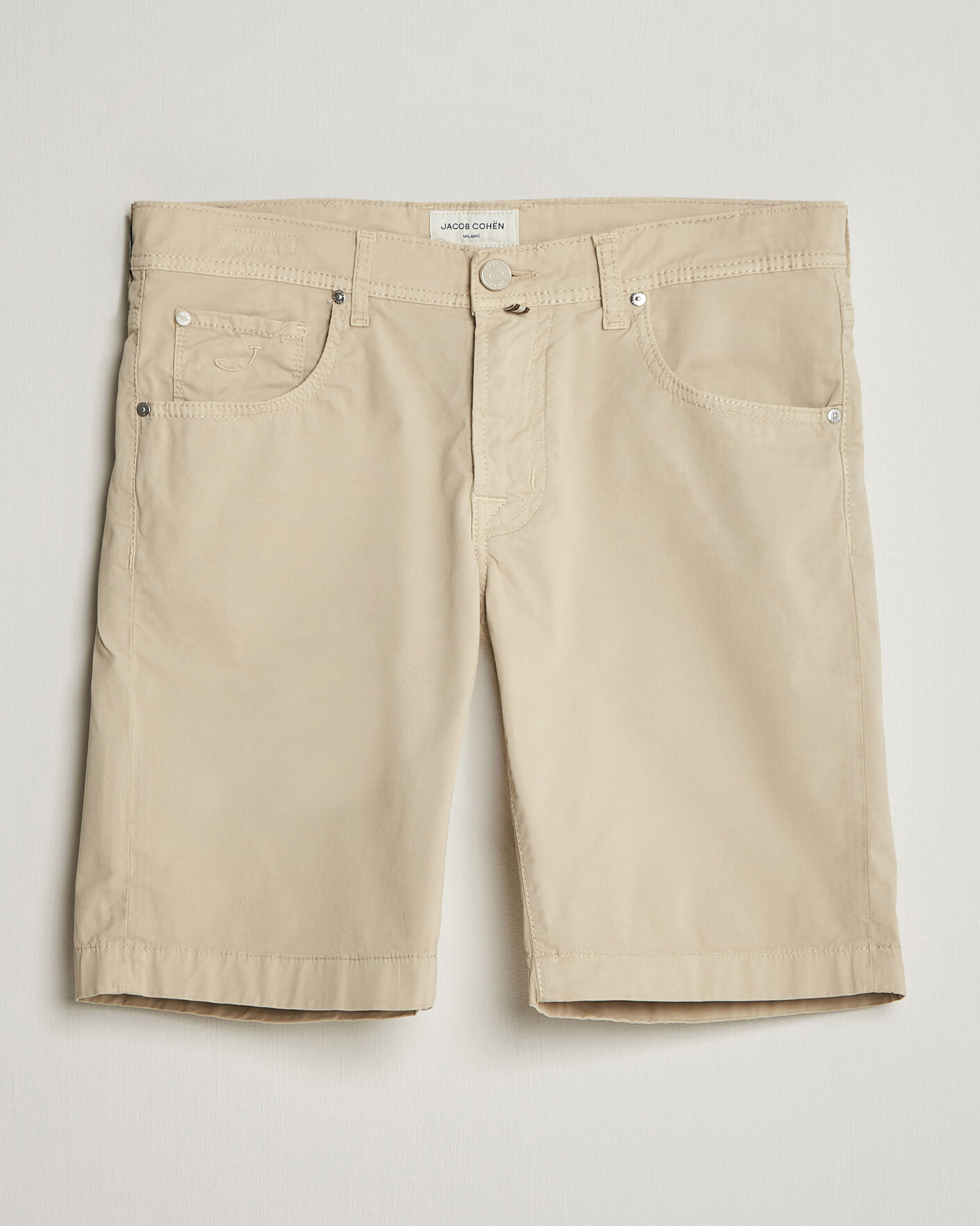 Herren | Shorts | Jacob Cohën | Nicolas Cotton Gabardine Shorts Beige