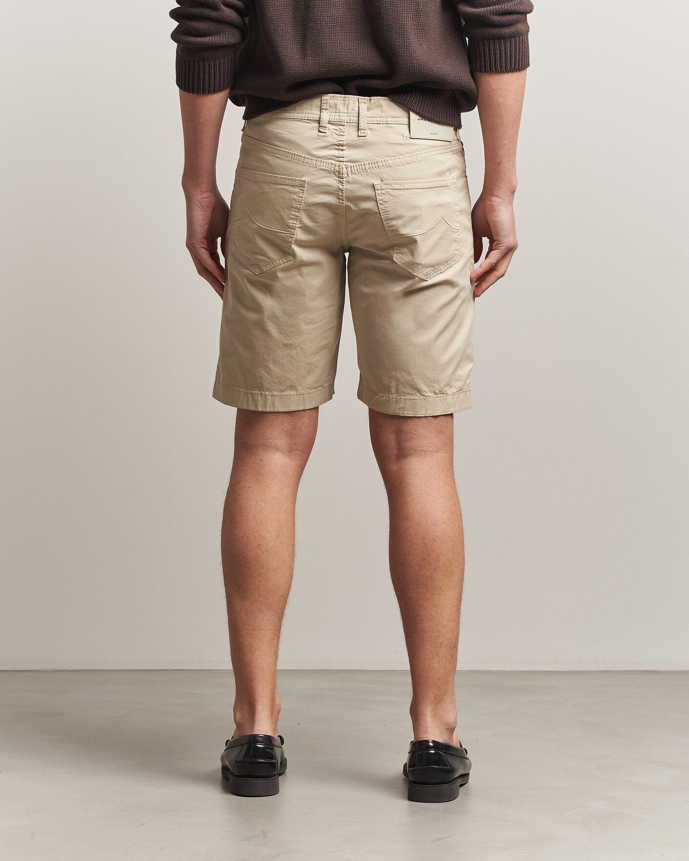 Herren | Shorts | Jacob Cohën | Nicolas Cotton Gabardine Shorts Beige