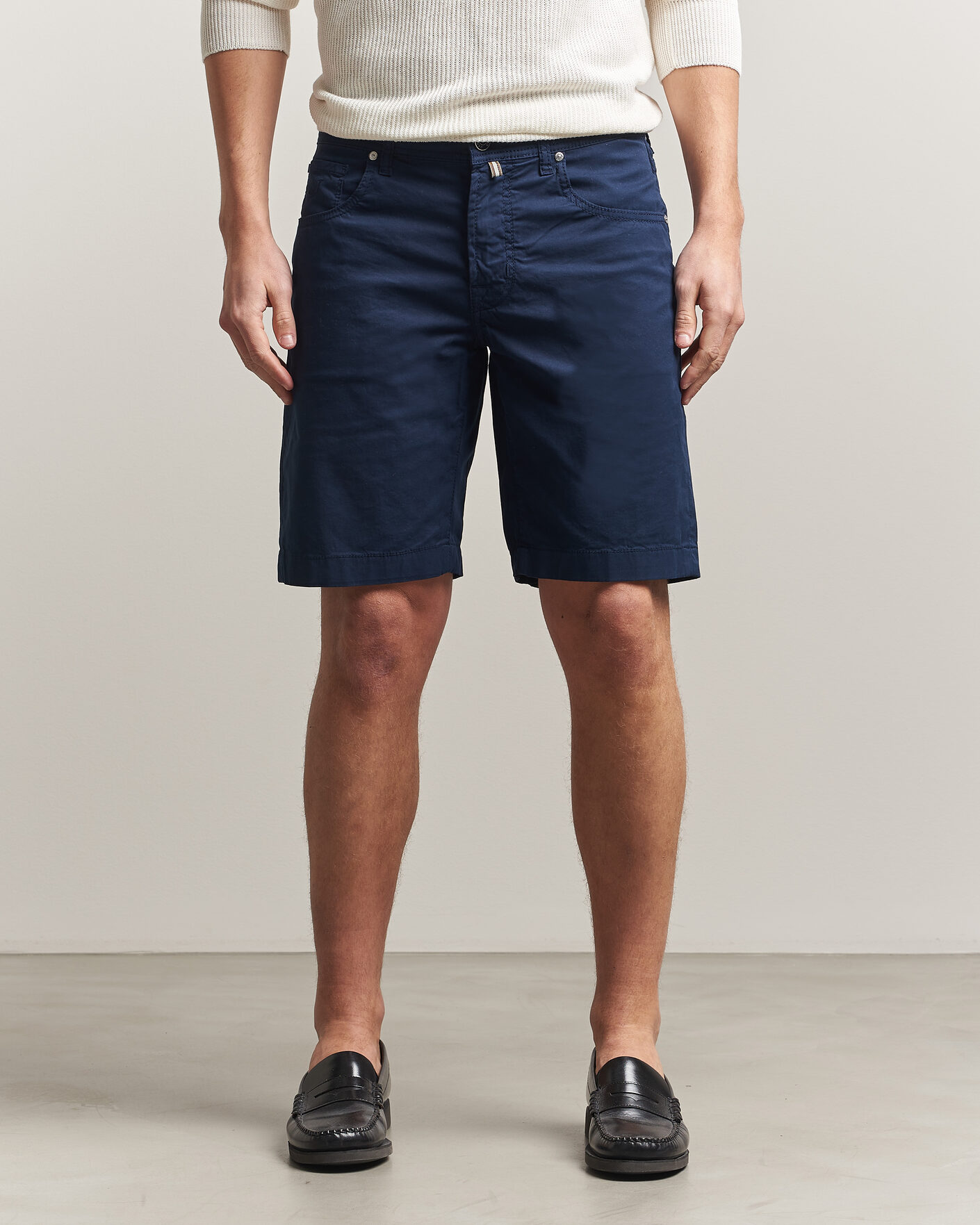 Herren | Shorts | Jacob Cohën | Nicolas Cotton Gabardine Shorts Navy