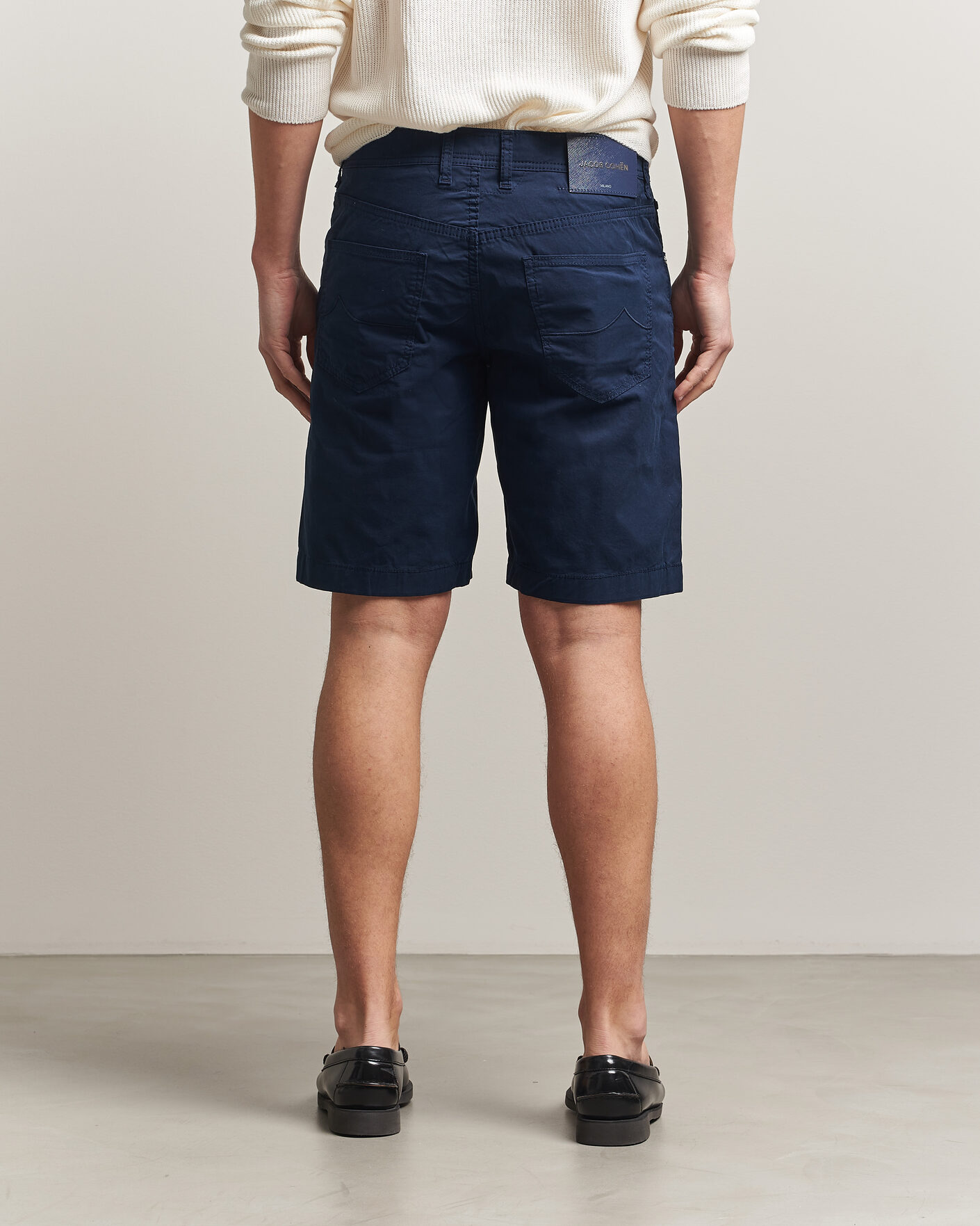 Herren | Shorts | Jacob Cohën | Nicolas Cotton Gabardine Shorts Navy