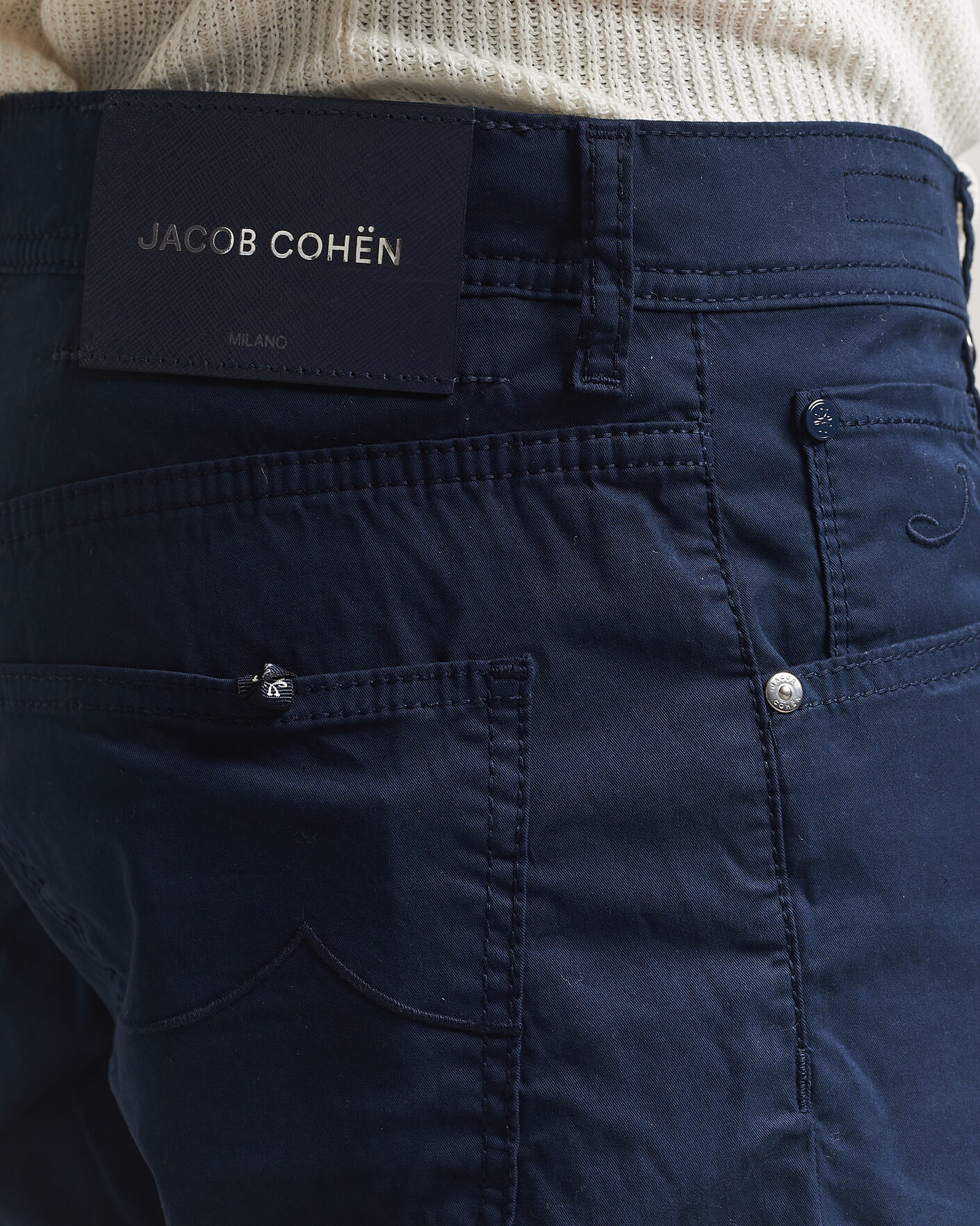 Herren | Shorts | Jacob Cohën | Nicolas Cotton Gabardine Shorts Navy