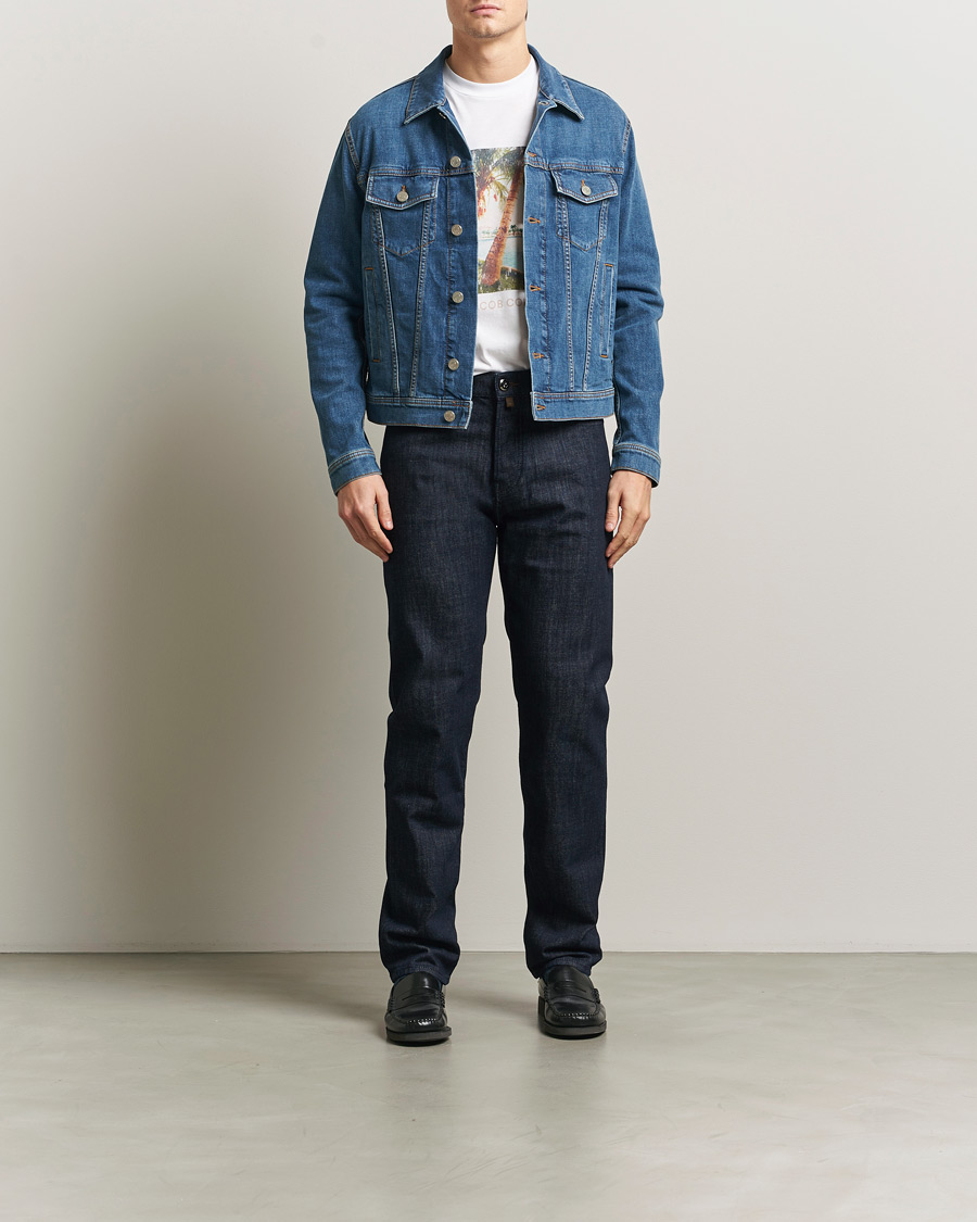 Herren | Jacken | Jacob Cohën | Denim Trucker Jacket Mid Blue