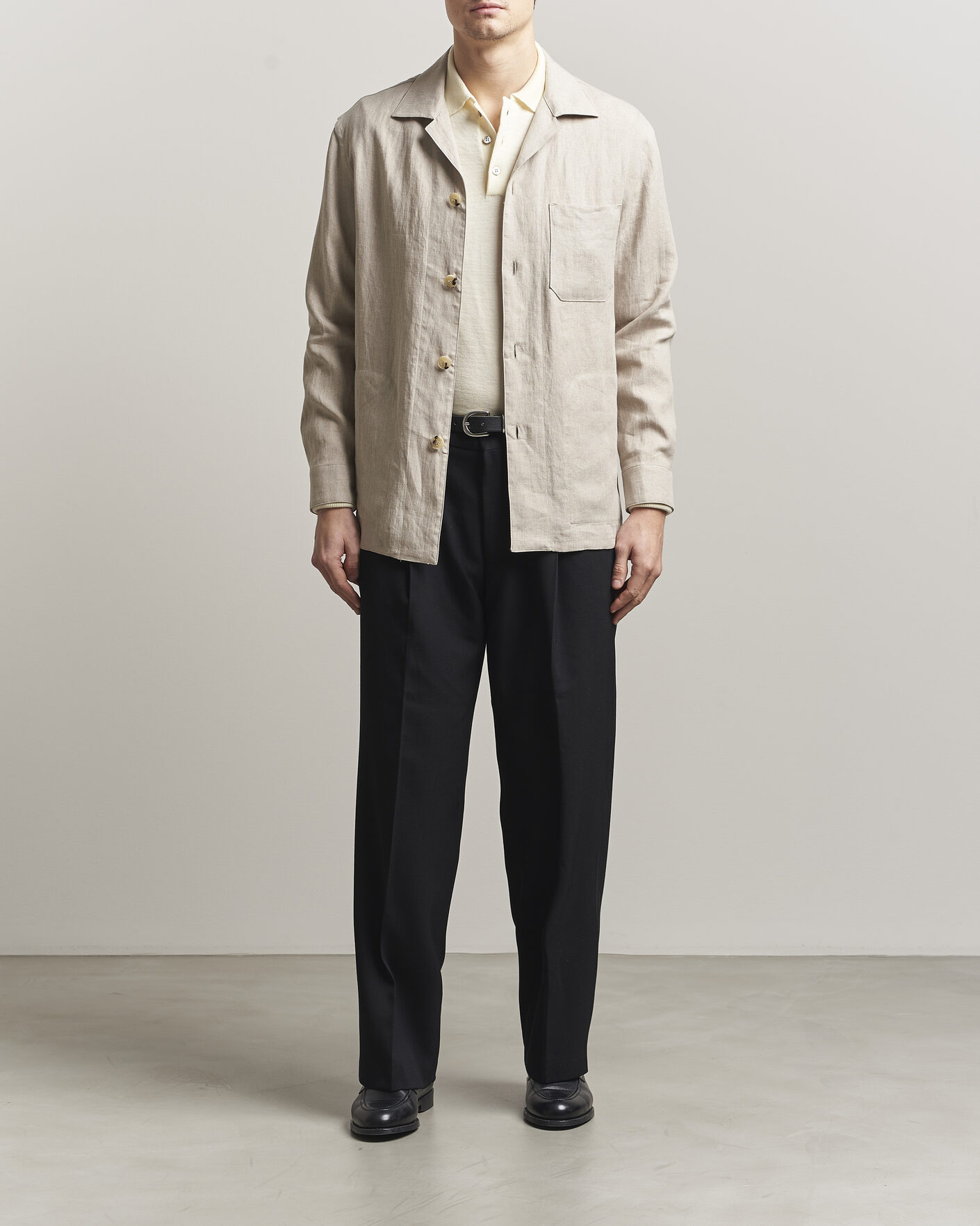 Herren | Hemden | Canali | Linen Shirt Jacket Beige