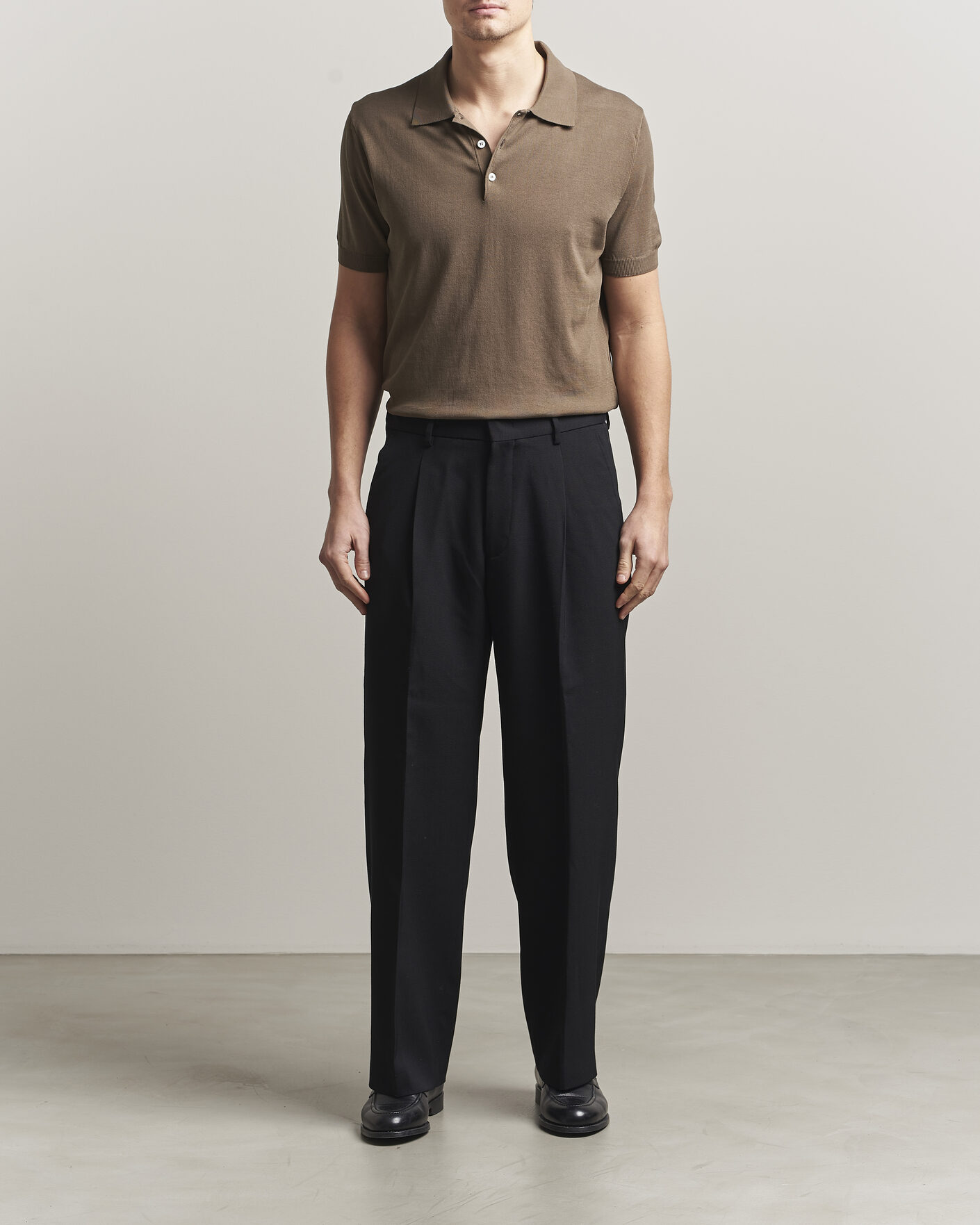 Herren | Poloshirts | Canali | Cotton Short Sleeve Polo Brown