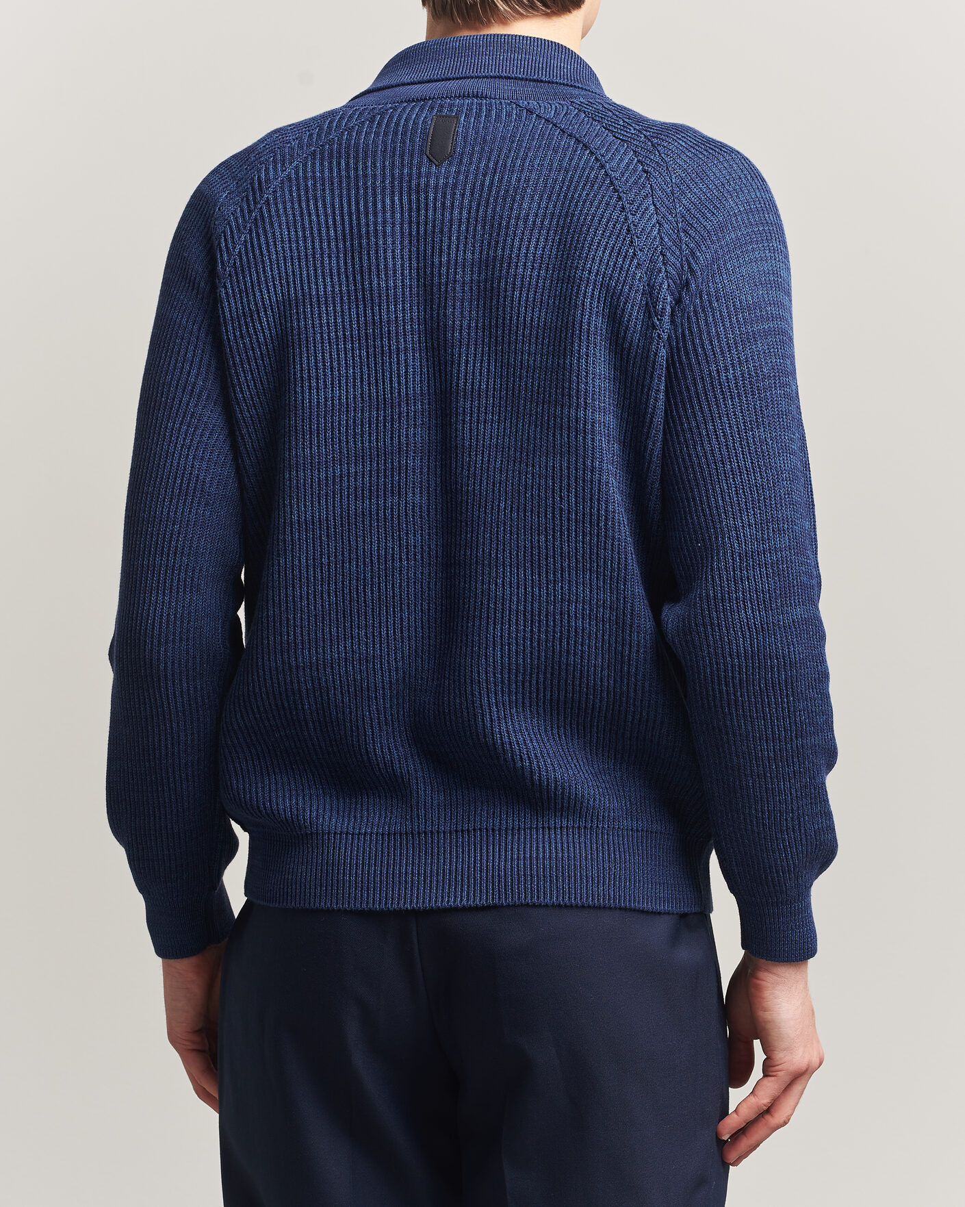 Herren | Pullover | Canali | Rib Knit Shawl Cardigan Navy