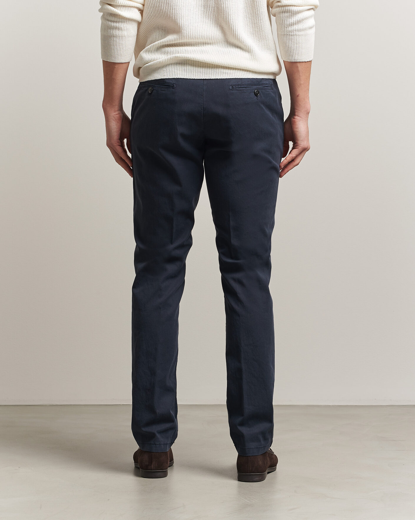 Herren | Hosen | Canali | Regular Fit Cotton/Stretch Chinos Navy