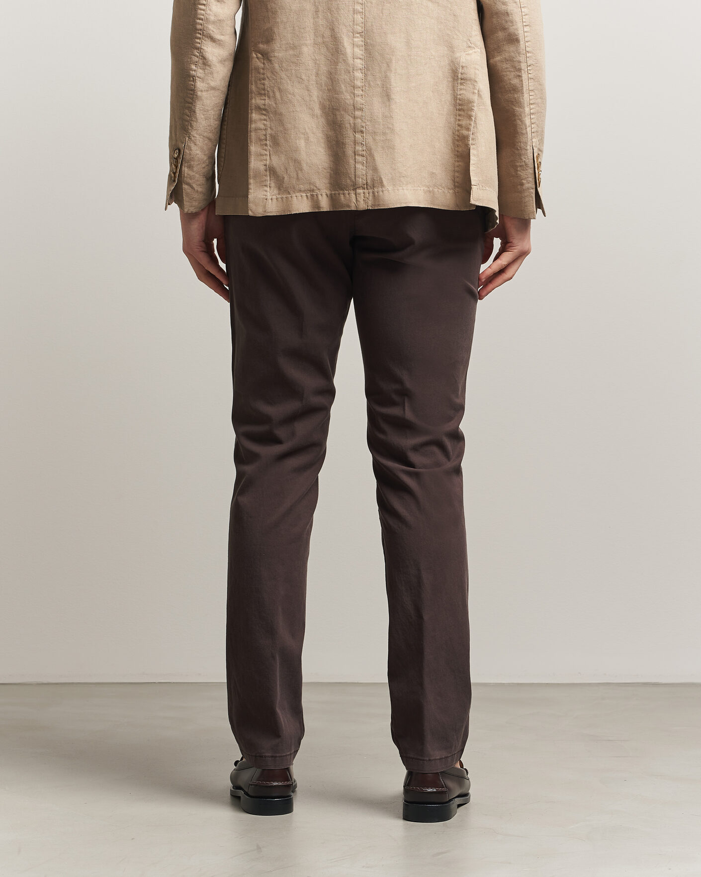 Herren | Hosen | Canali | Regular Fit Cotton/Stretch Chinos Dark Brown