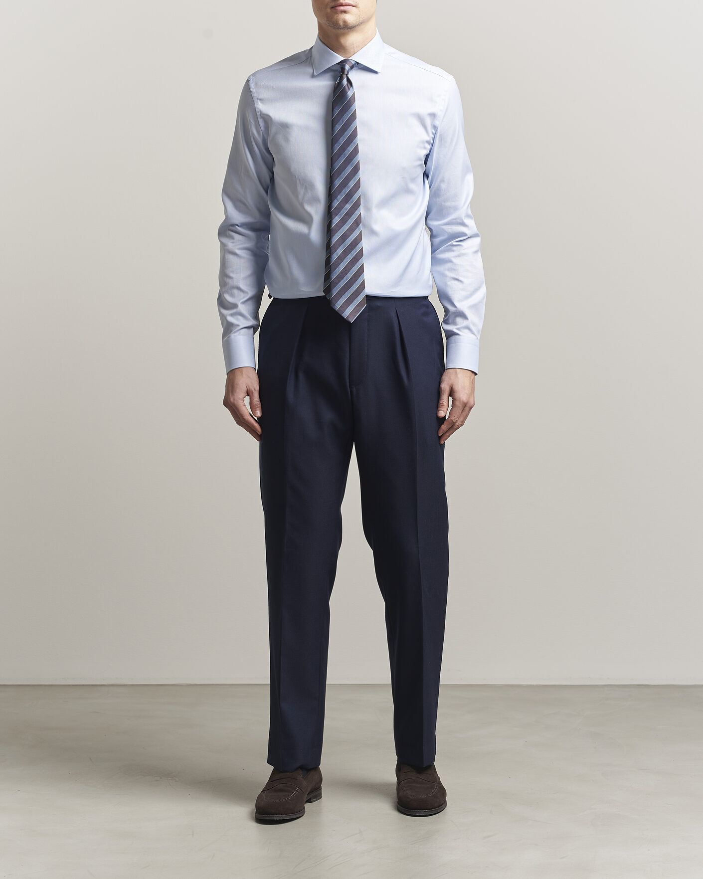 Herren | Hemden | Canali | Slim Fit Oxford Shirt Light Blue