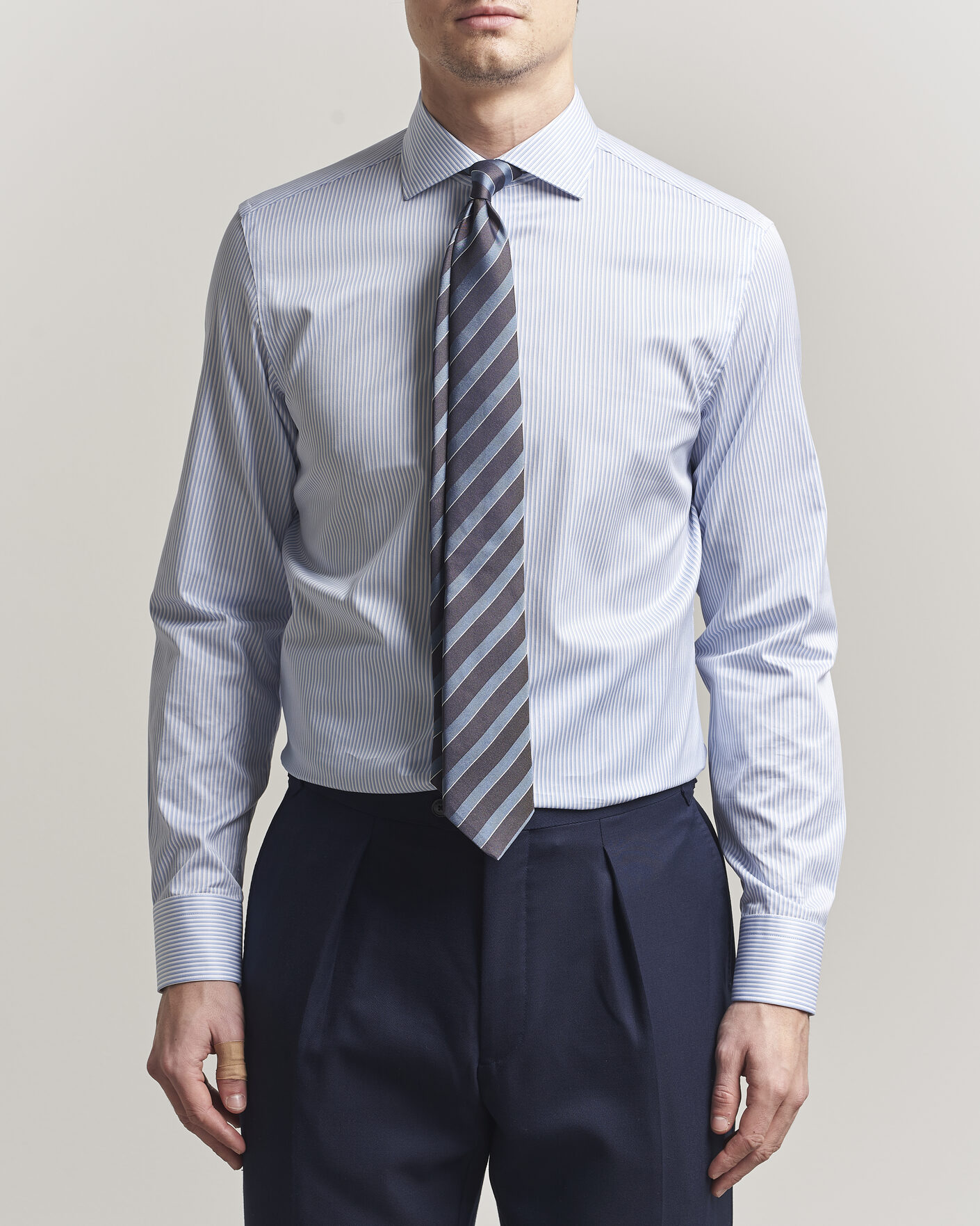 Herren | Hemden | Canali | Slim Fit Impeccabile Shirt Blue Stripe