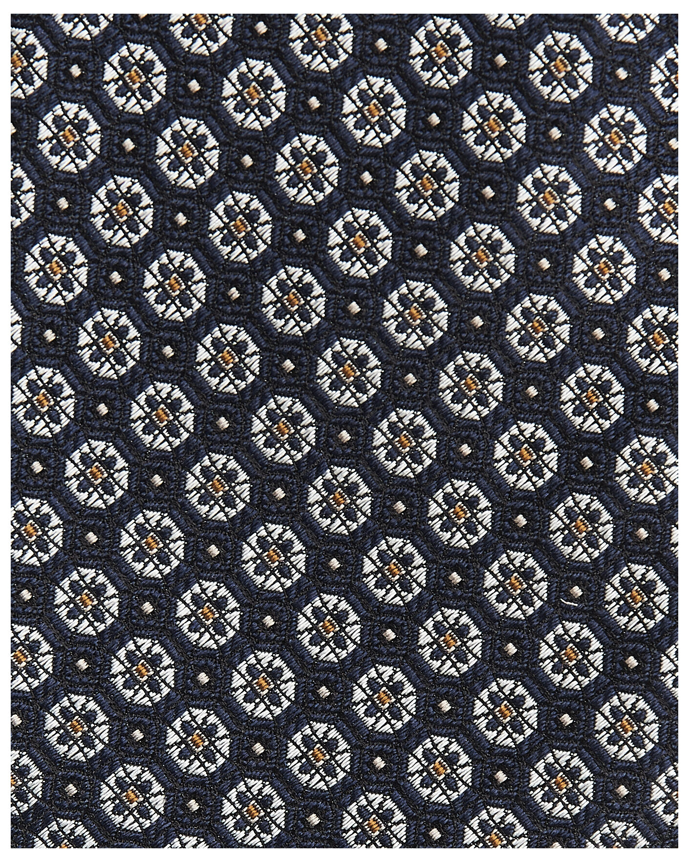 Herren | Krawatten | Canali | Jacquard Flower Silk Tie Navy