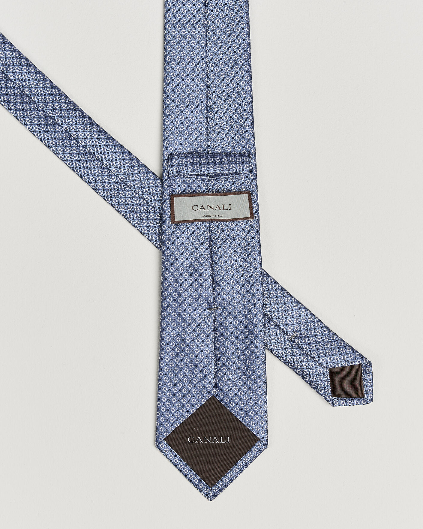 Herren | Krawatten | Canali | Micro Structure Silk Tie Light Blue