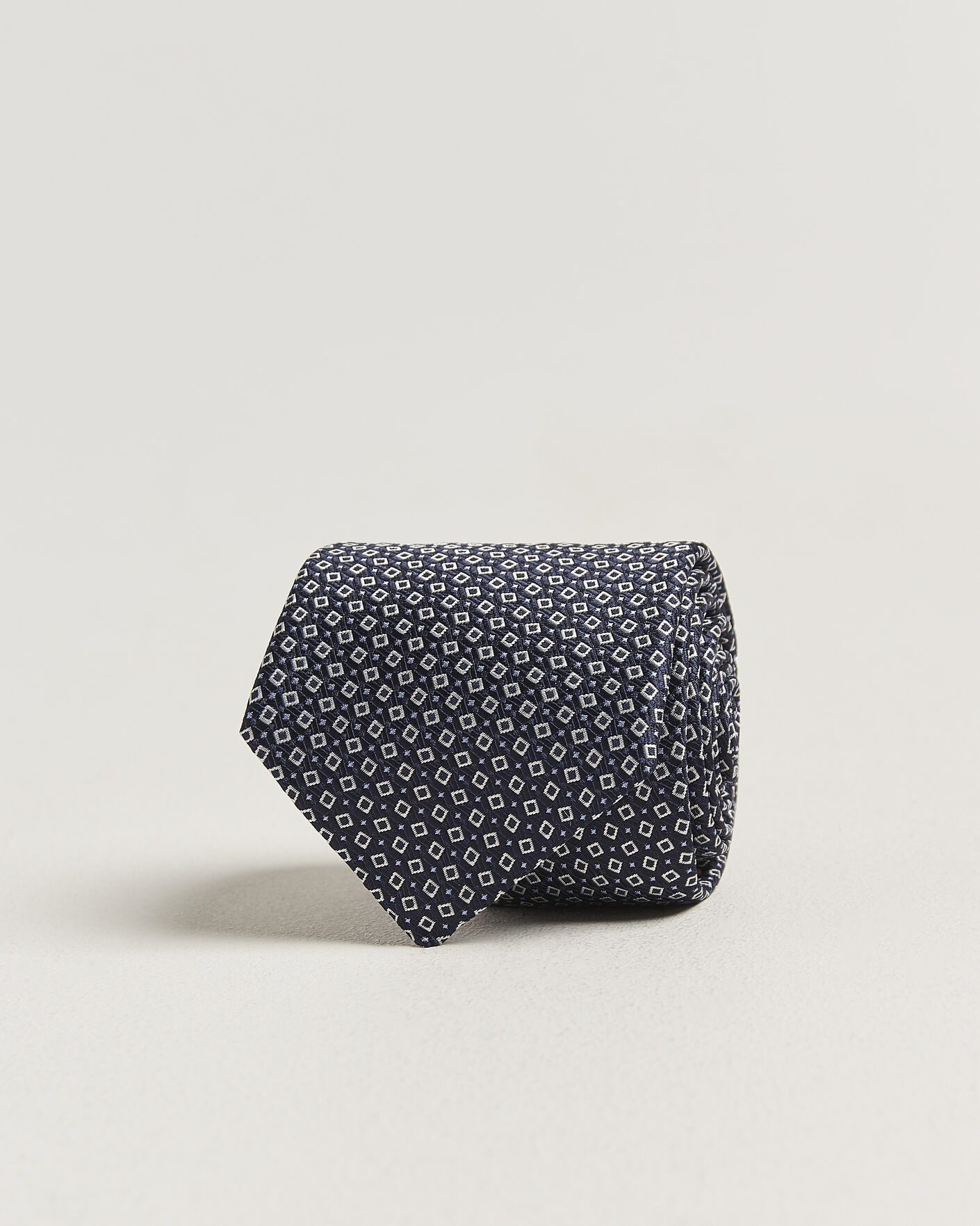 Herren | Krawatten | Canali | Micro Structure Silk Tie Navy