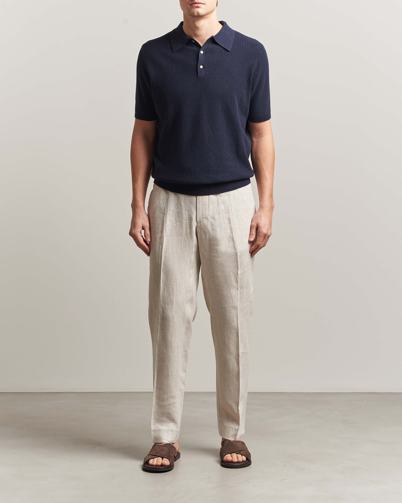 Herren | Hosen | J.Lindeberg | Soren Drape Linen Pants Moonbeam