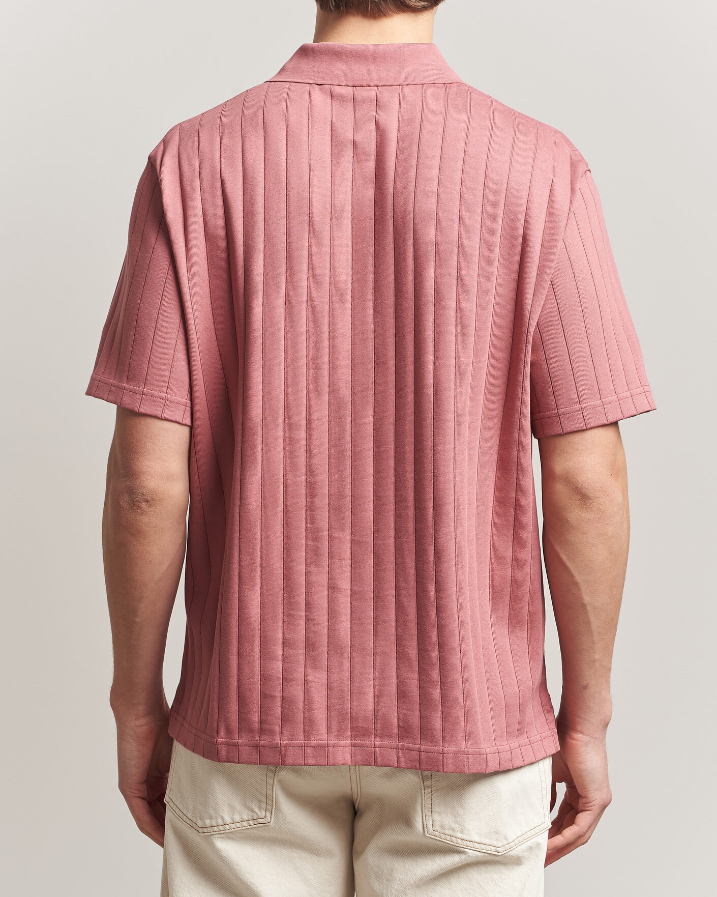 Herren | Poloshirts | J.Lindeberg | Simon Striped Polo Withered Rose