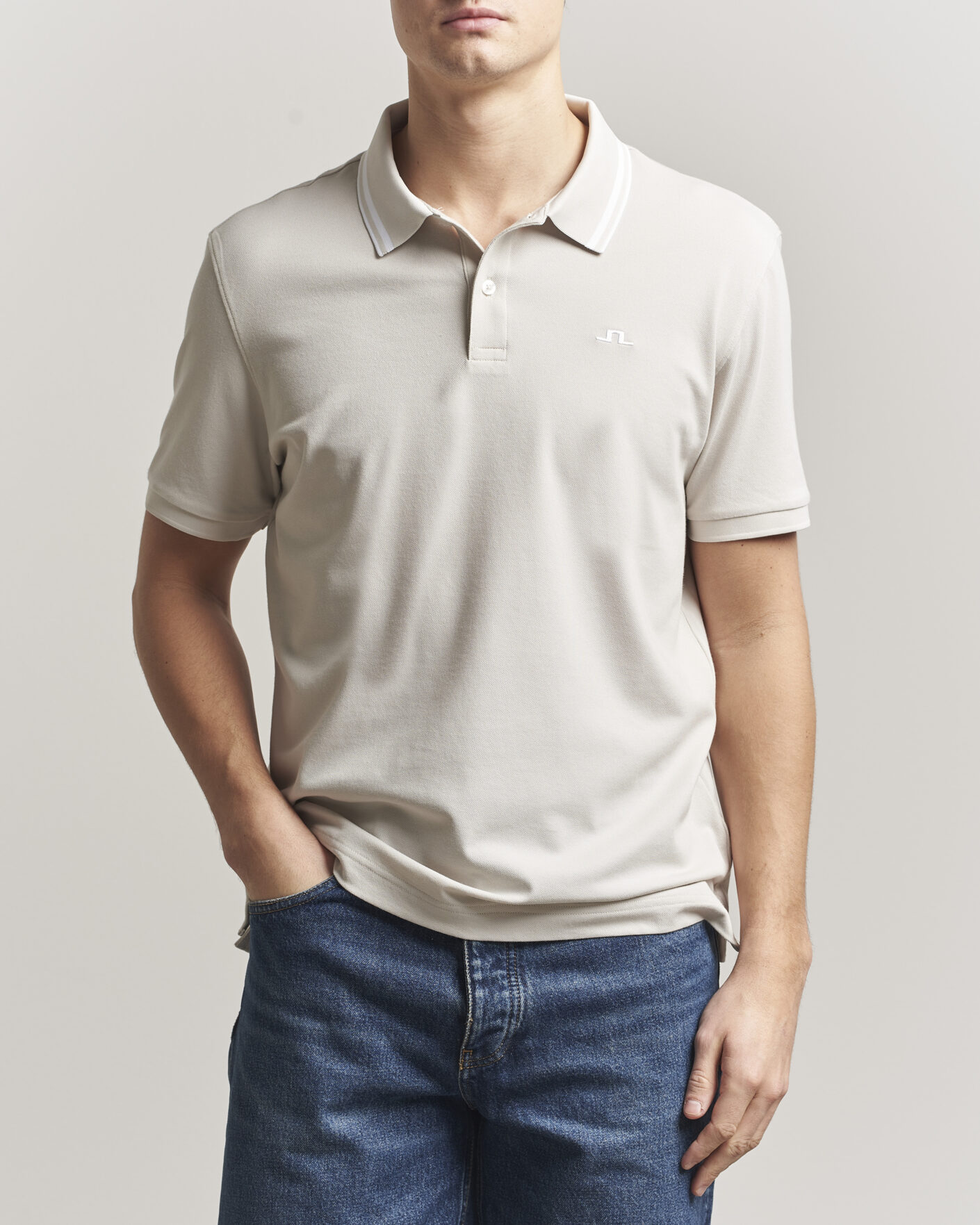 Herren | Poloshirts | J.Lindeberg | Joey Tipping Polo Moonbeam