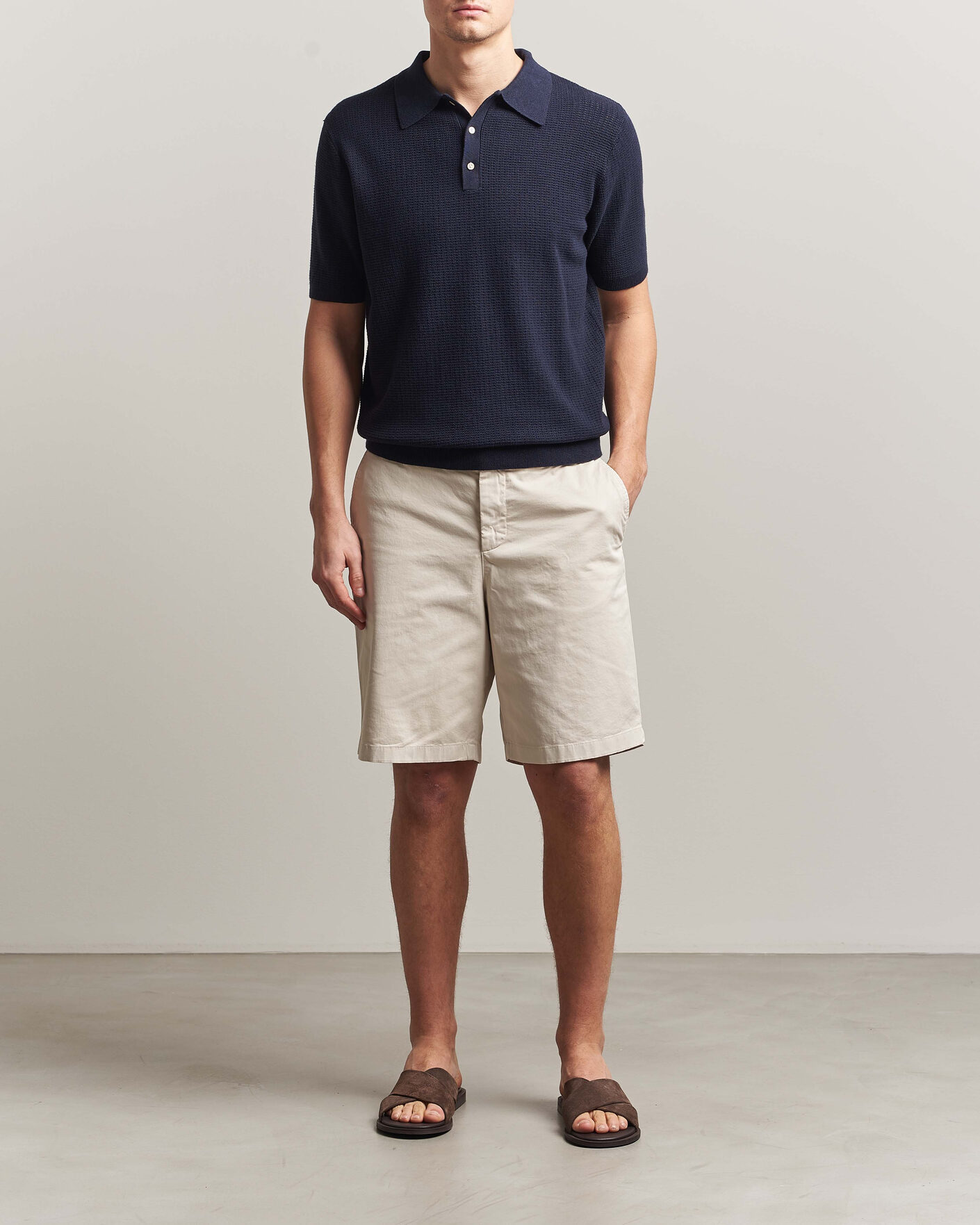 Herren | Shorts | J.Lindeberg | Shane Cotton Stretch Shorts Moonbeam