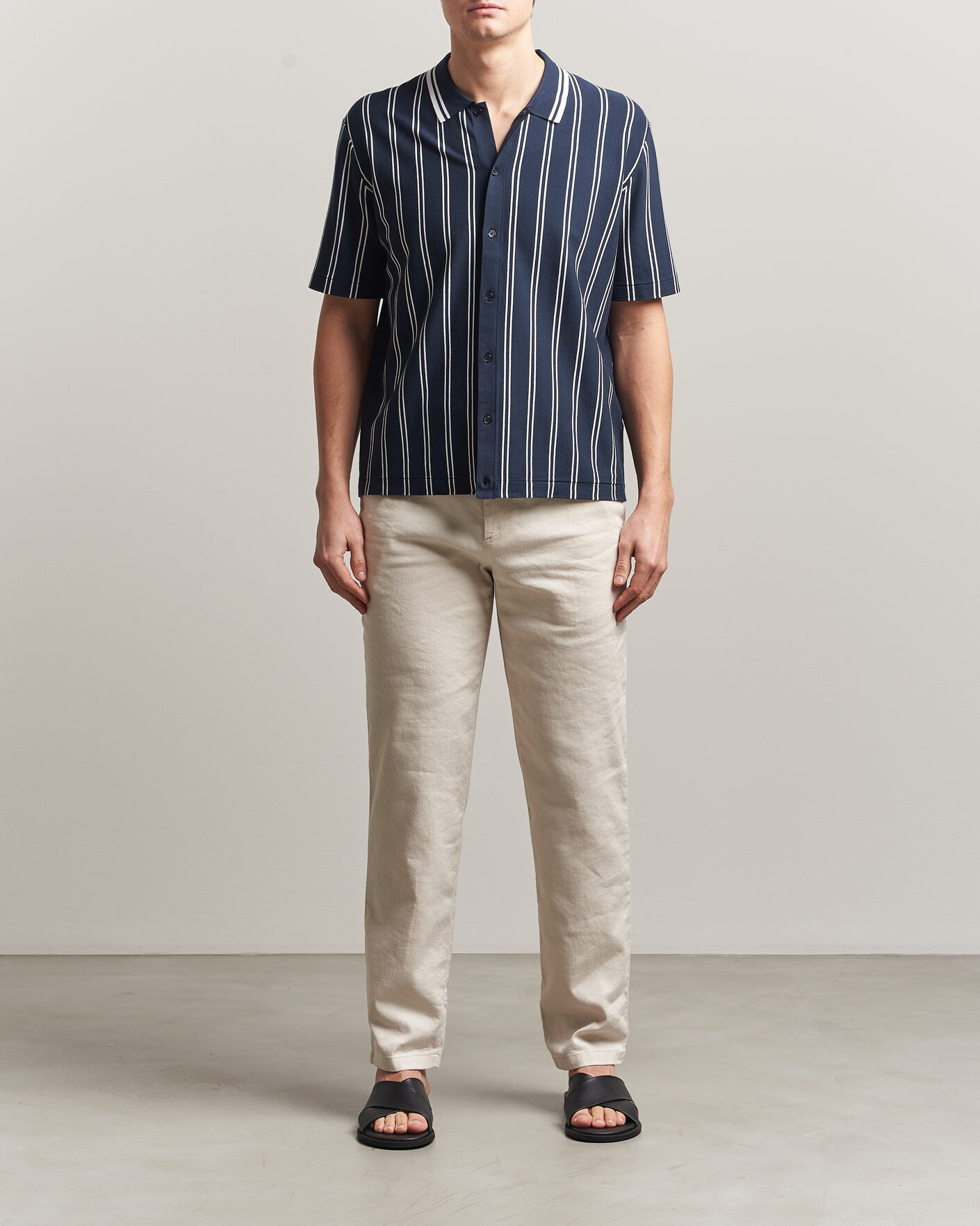 Herren | Hemden | J.Lindeberg | Rue Knit Short Sleeve Shirt JL Navy