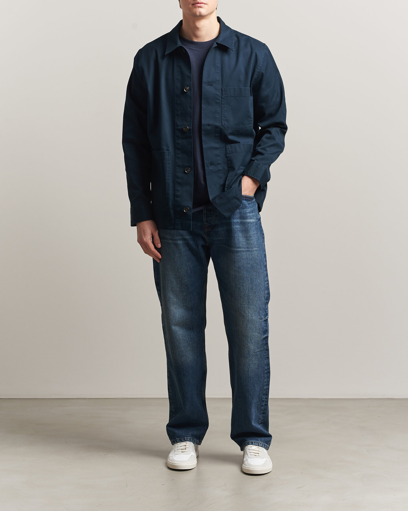 Herren | Hemden | J.Lindeberg | Easton Cotton Overshirt JL Navy