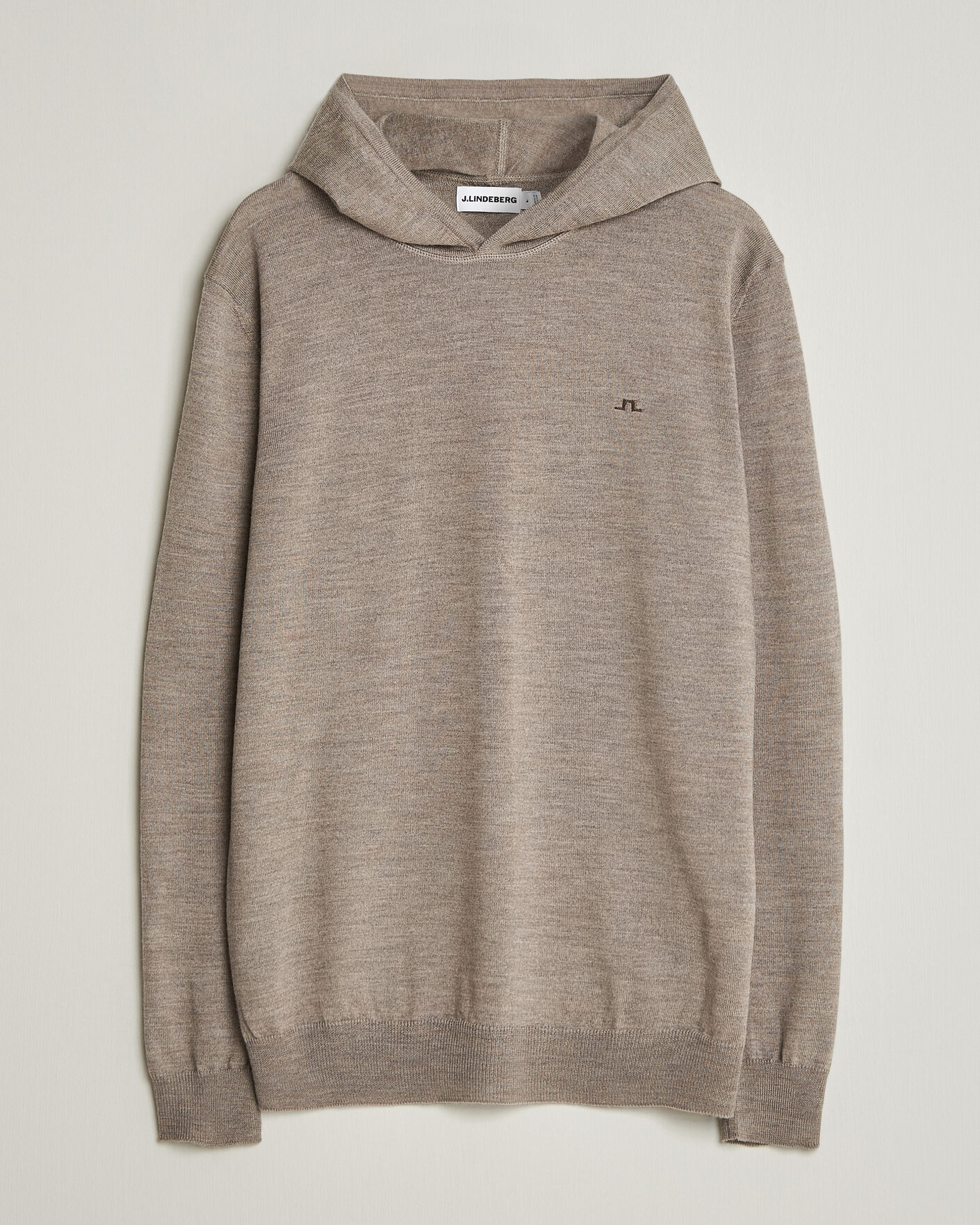 Herren | Pullover | J.Lindeberg | Karl Merino Hoodie Brindle Melange