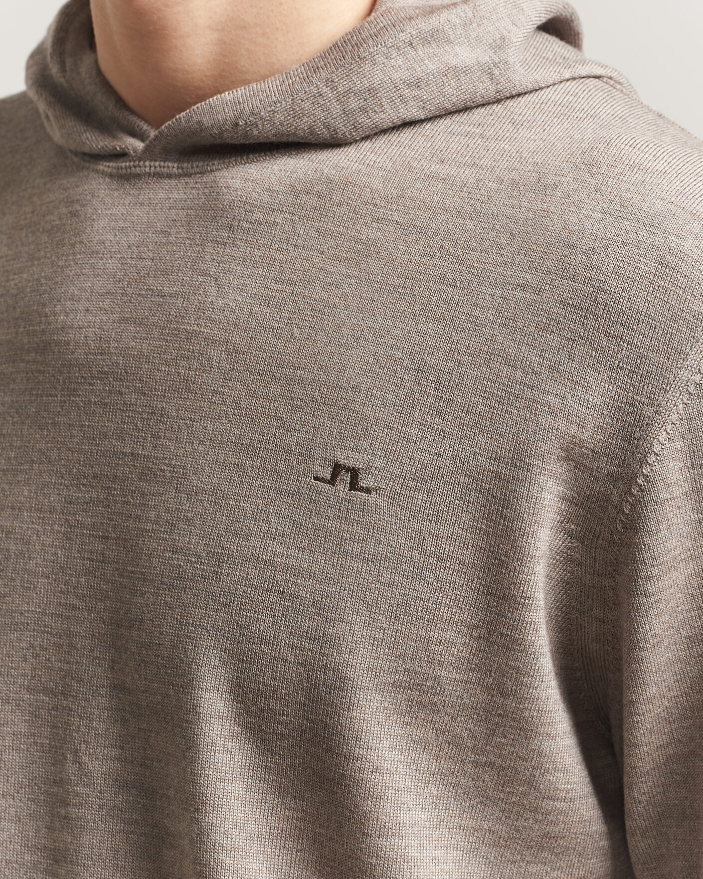 Herren | Pullover | J.Lindeberg | Karl Merino Hoodie Brindle Melange