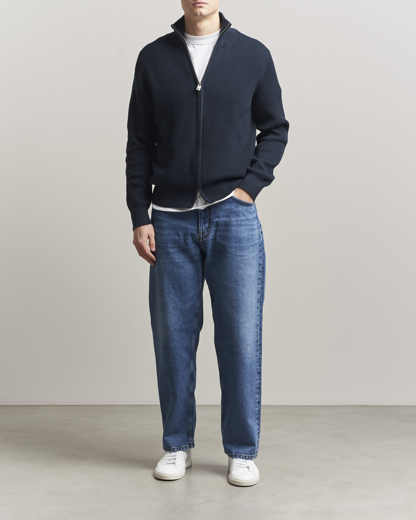 Herren | Pullover | J.Lindeberg | Alexis Full Zip Cardigan JL Navy