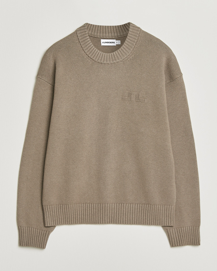 Herren | Pullover | J.Lindeberg | Eddy Cotton Wool Crew Neck Brindle