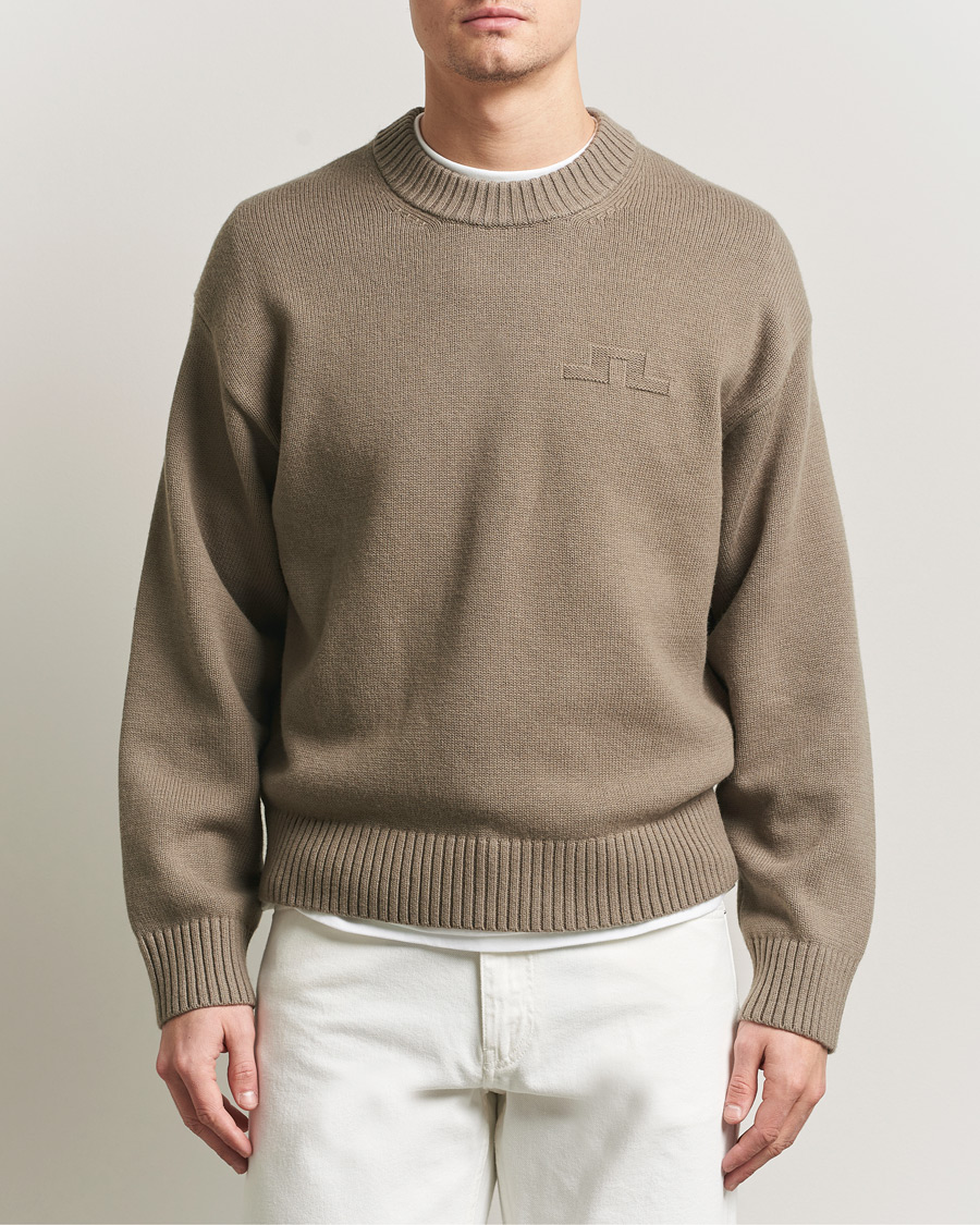 Herren | Pullover | J.Lindeberg | Eddy Cotton Wool Crew Neck Brindle