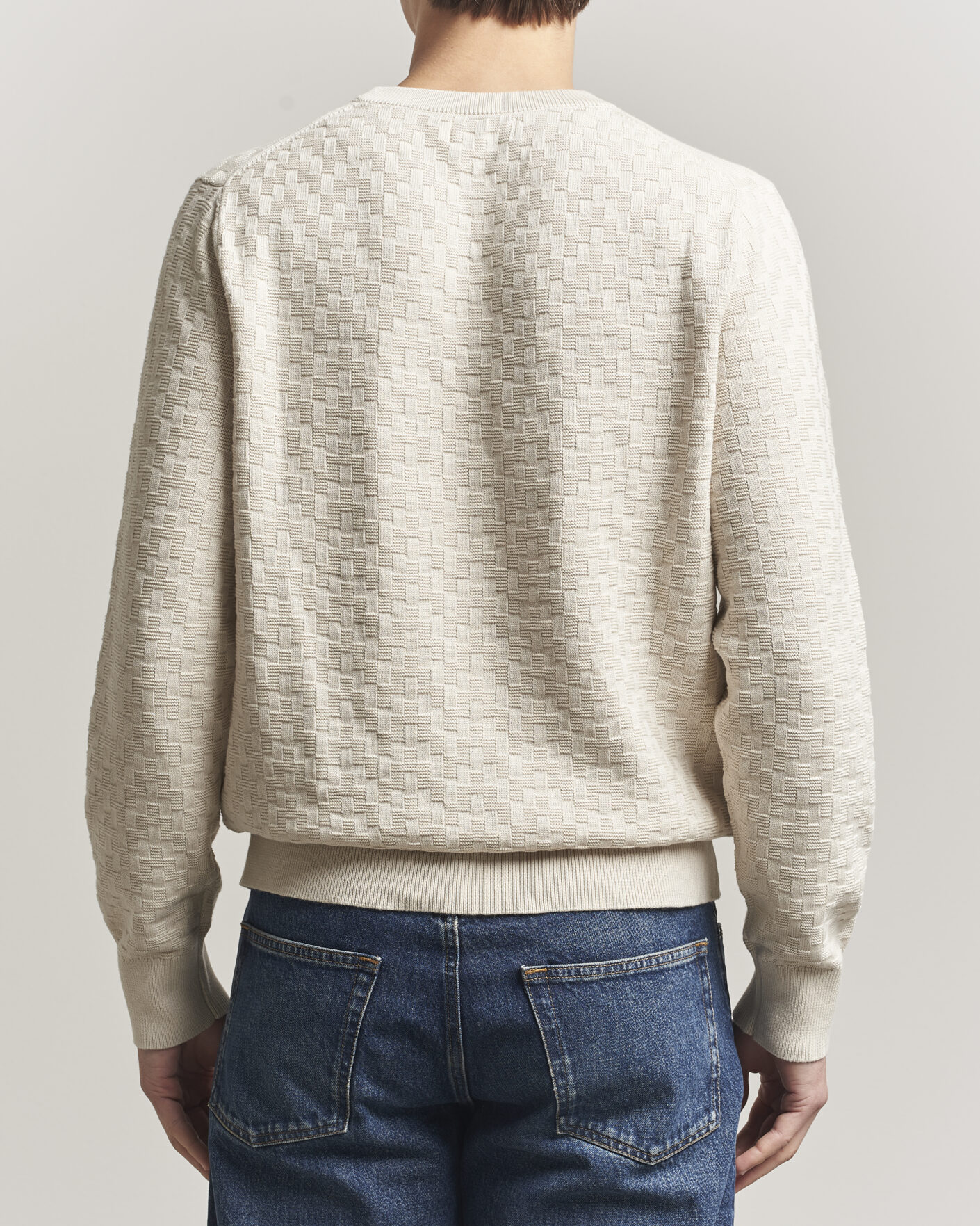 Herren | Pullover | J.Lindeberg | Arthur Knit Cotton Sweater Moonbeam