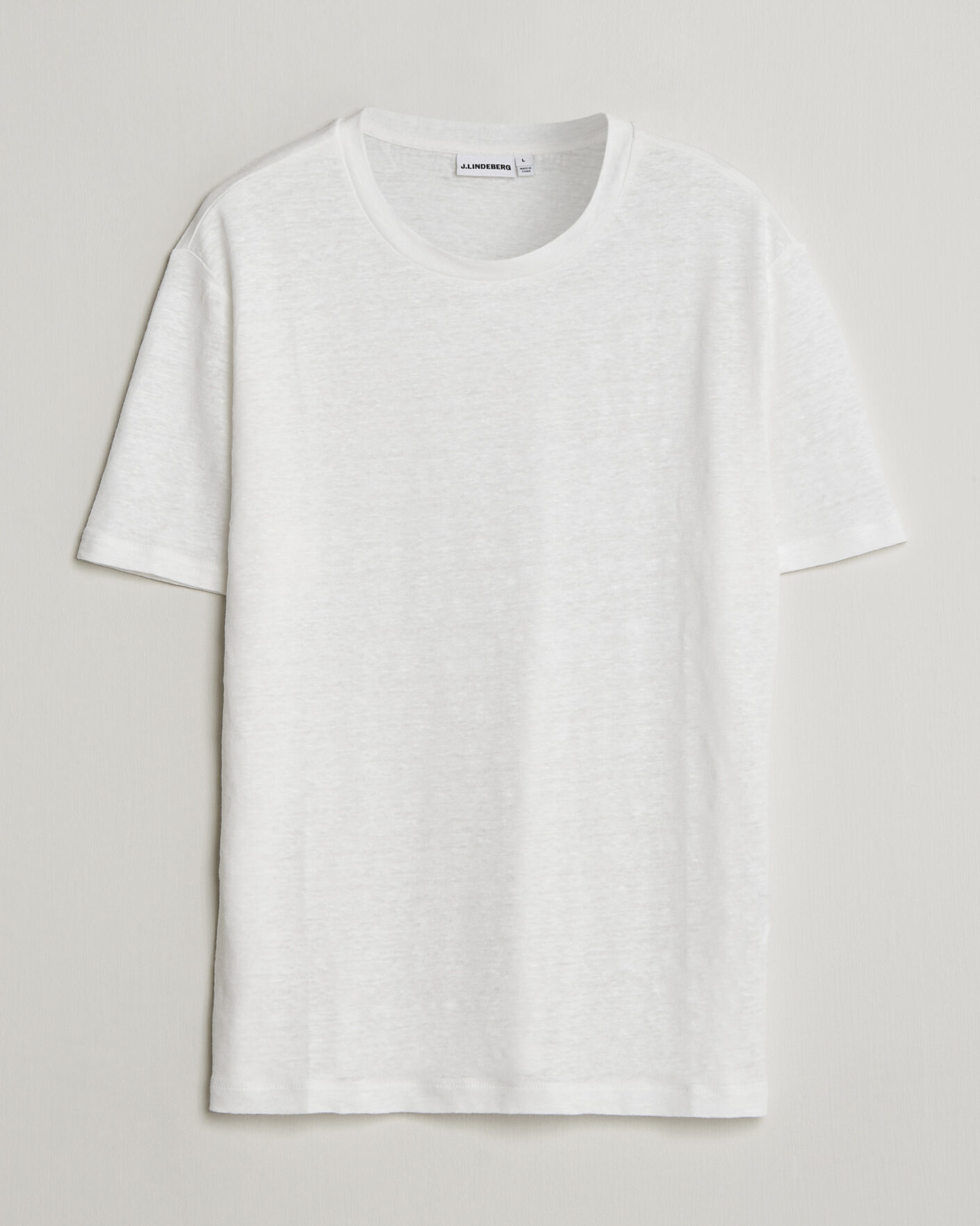 Herren | T-Shirts | J.Lindeberg | Coma Linen T-Shirt White
