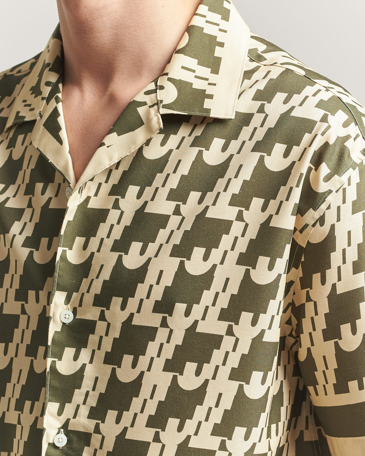 Herren | Hemden | J.Lindeberg | Ellis Border Resort Shirt Glitch Kalamata