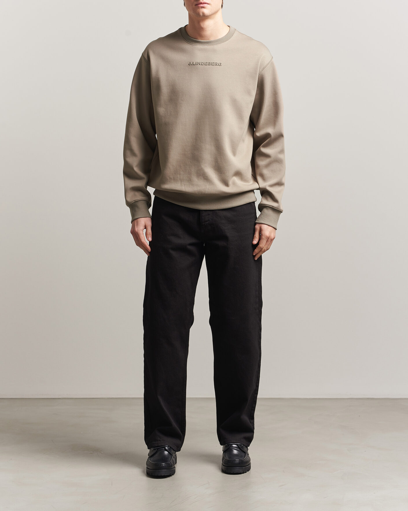 Herren | Pullover | J.Lindeberg | Club Crew Neck Brindle
